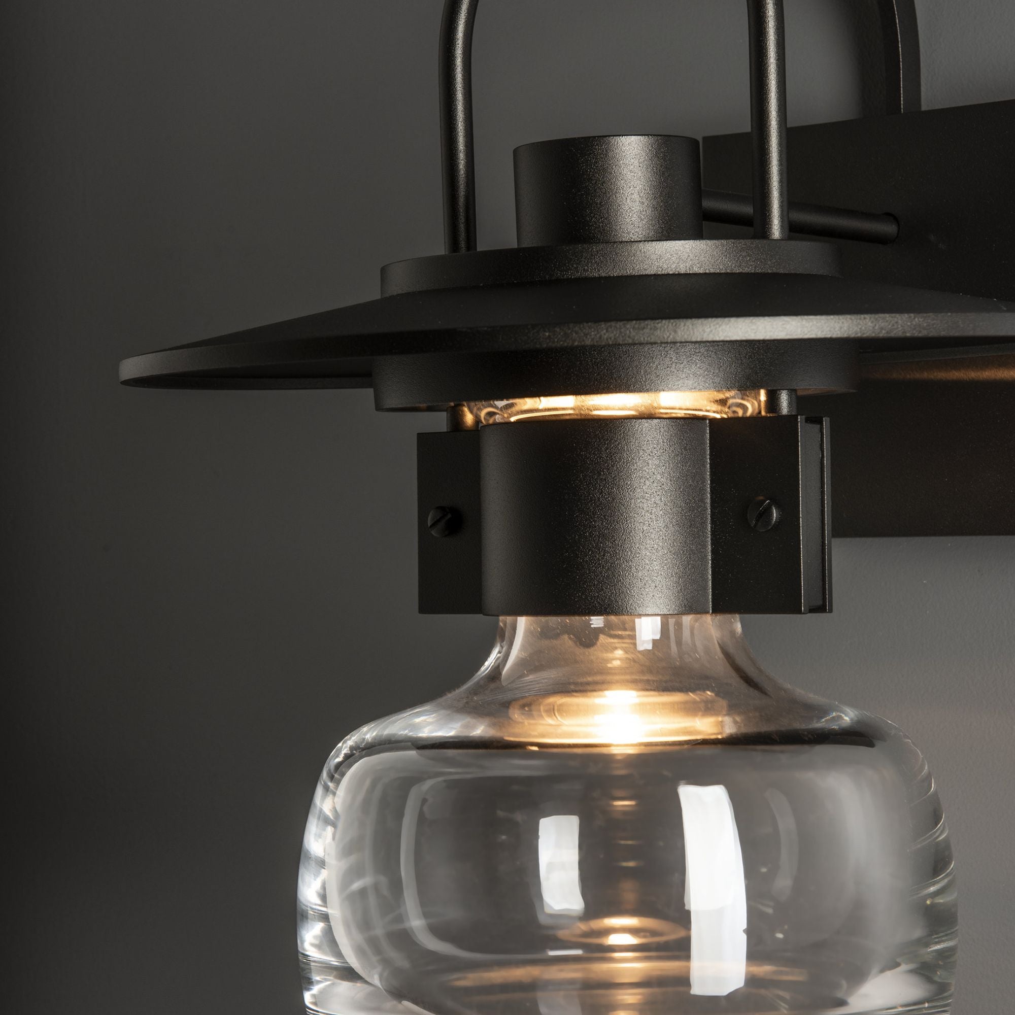 Mason Large Outdoor Sconce 1-Light Clear Glass (ZM) in Coastal Oil Rubbed Bronze
