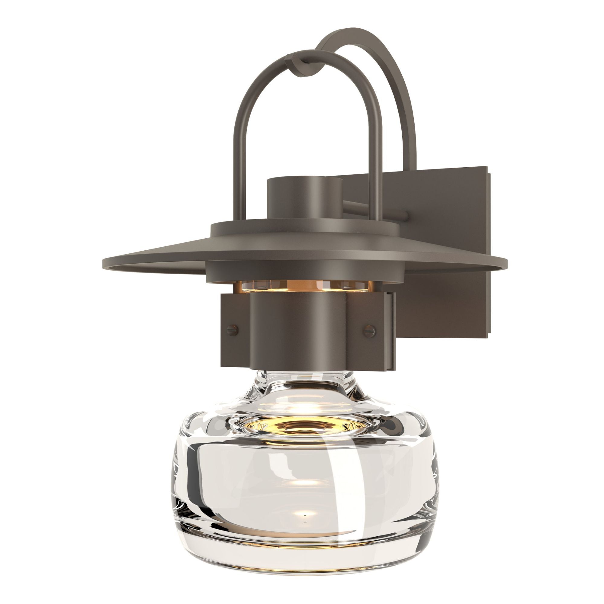 Mason Large Outdoor Sconce 1-Light Clear Glass (ZM) in Coastal Dark Smoke