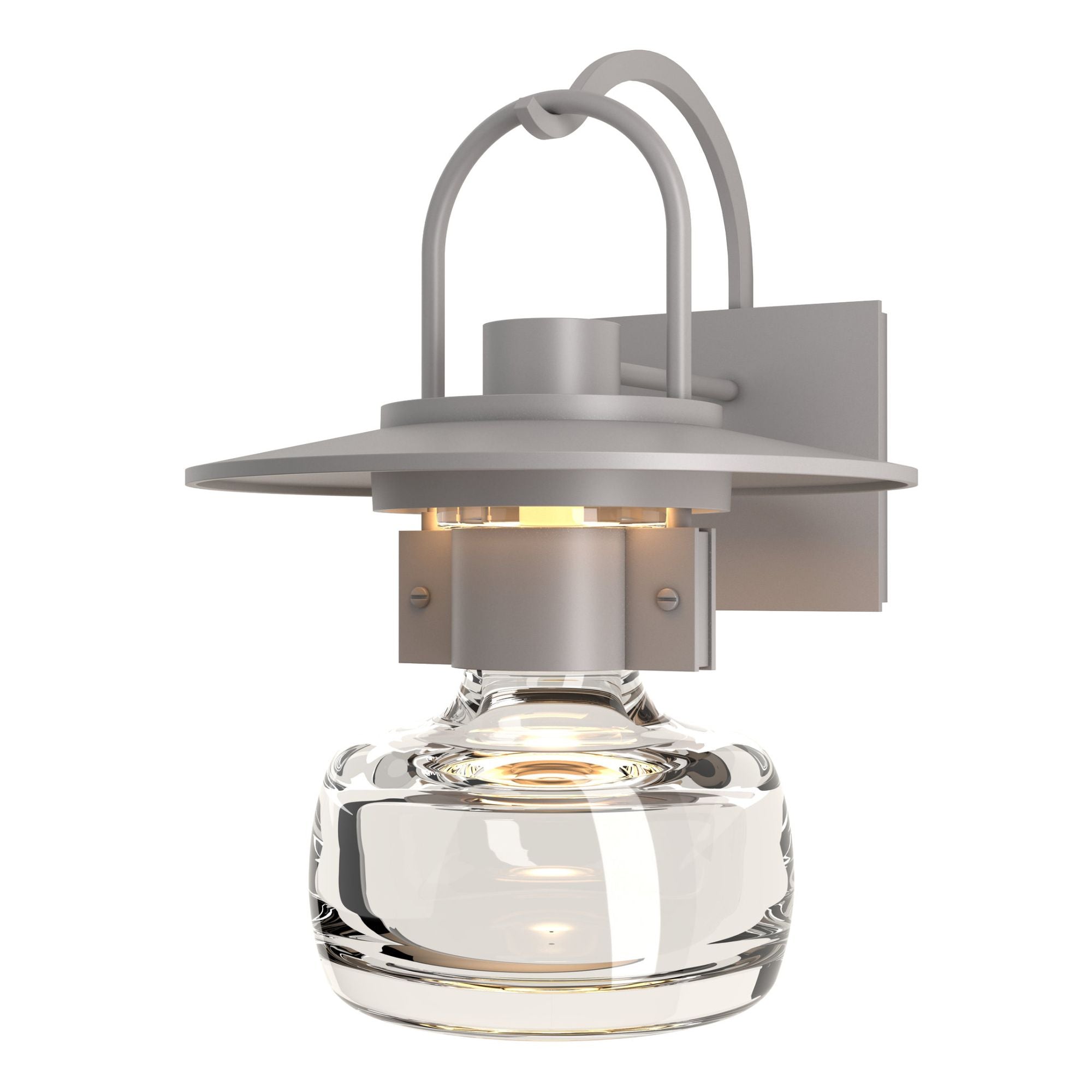 Mason Large Outdoor Sconce 1-Light Clear Glass (ZM) in Coastal Burnished Steel