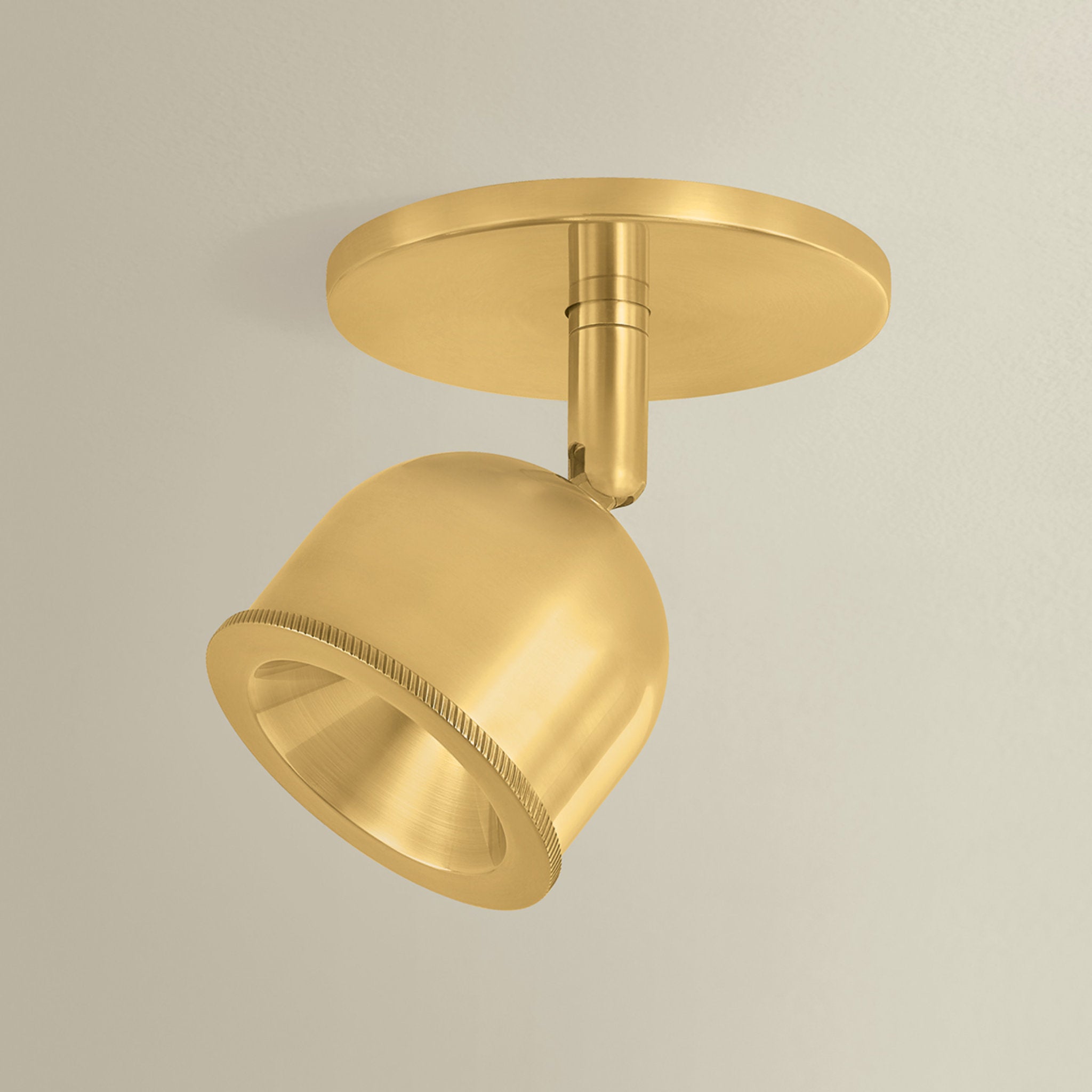 Tuthill 1-Light Flush Mount in Aged Brass 4.25W x 4.25H (3041-AGB)