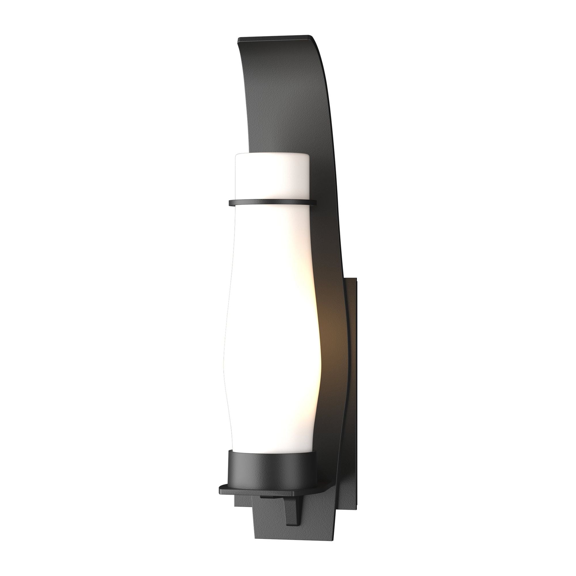 Sea Coast Outdoor Sconce 1-Light Opal Glass (GG) in Coastal Black