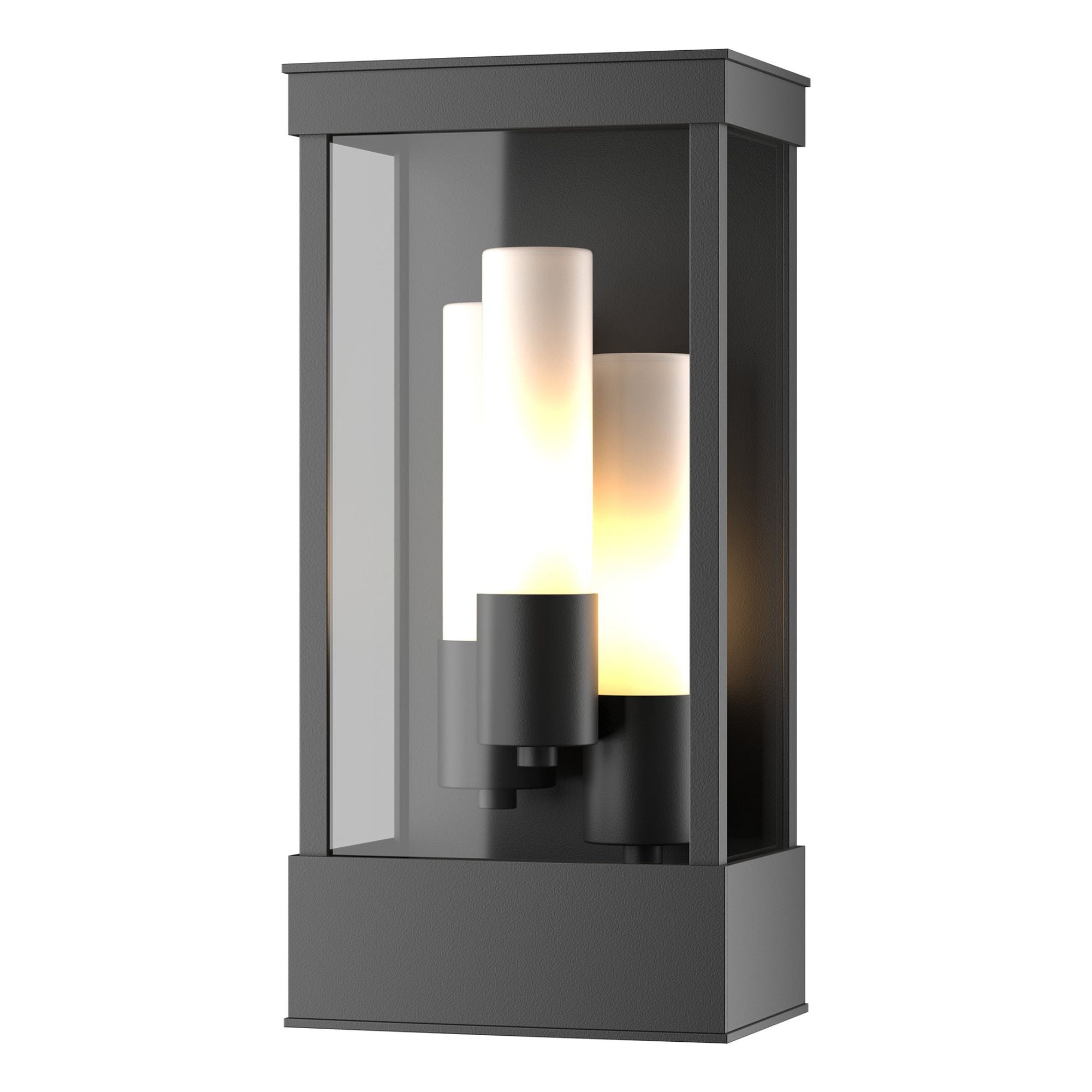 Portico Outdoor Sconce 3-Light Opal Glass (GG) in Coastal Black