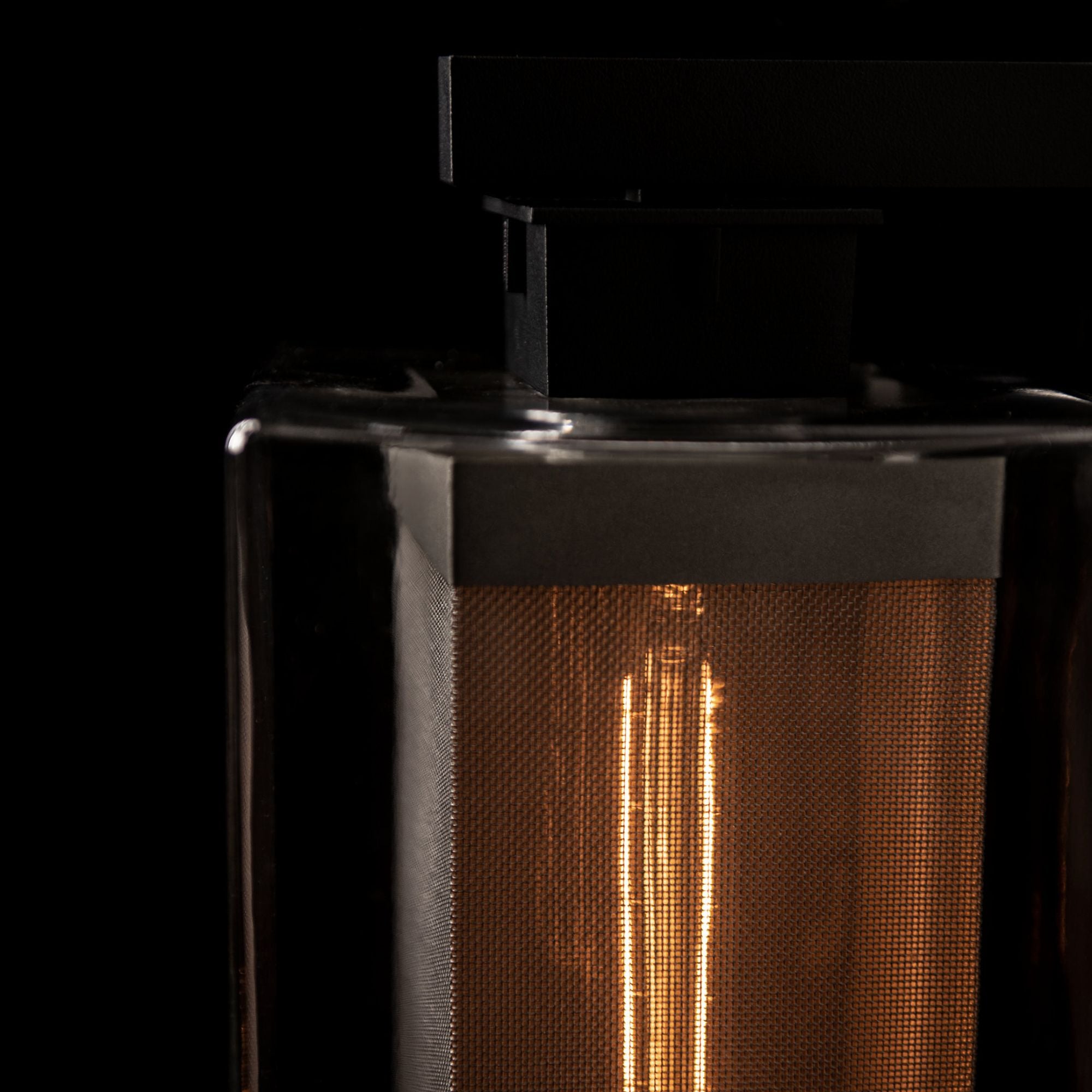 Polaris Outdoor Large Sconce 1-Light Coastal Silver Accent Clear Glass (ZM) in Coastal Black