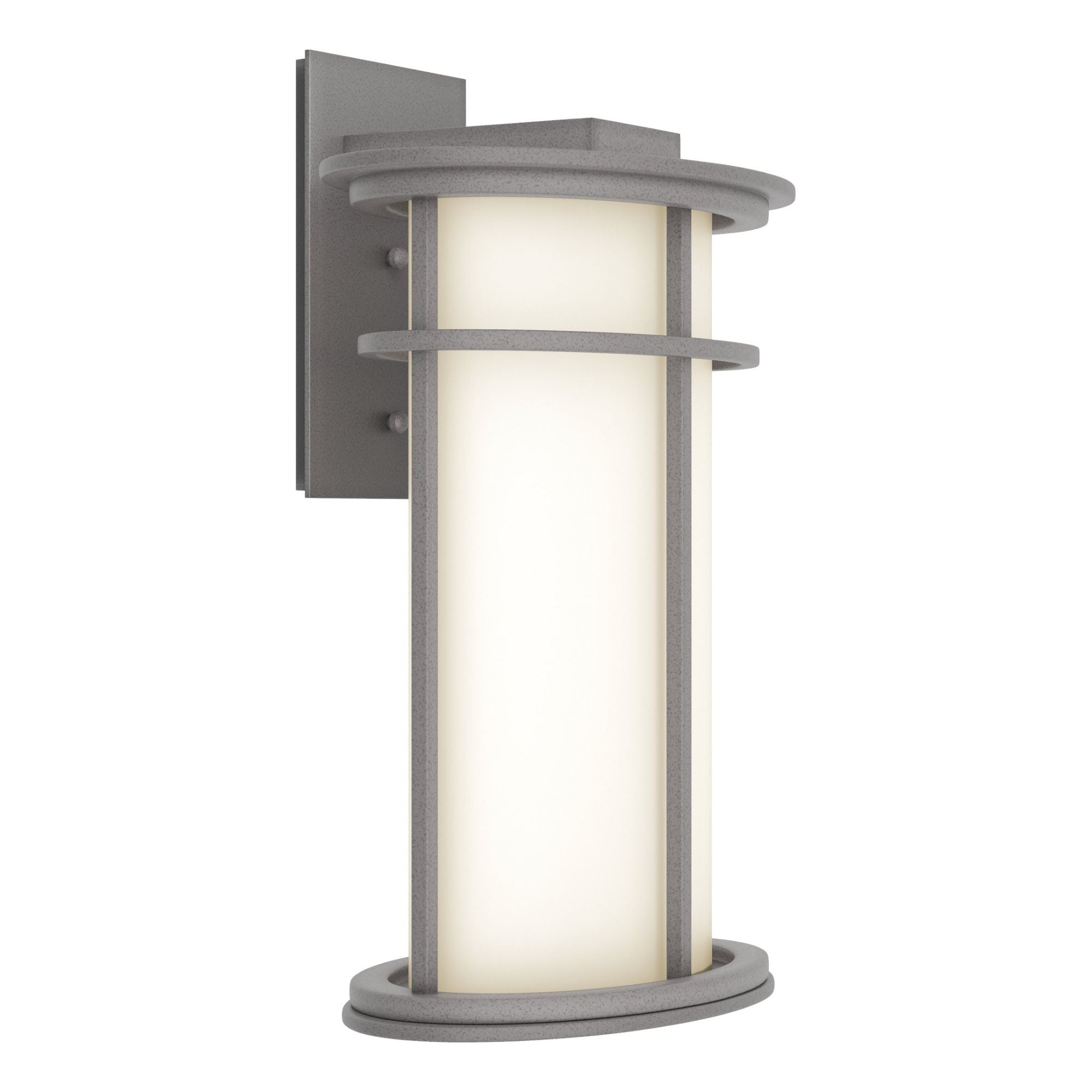 Province Large Outdoor Sconce 1-Light Opal Glass (GG) in Coastal Burnished Steel