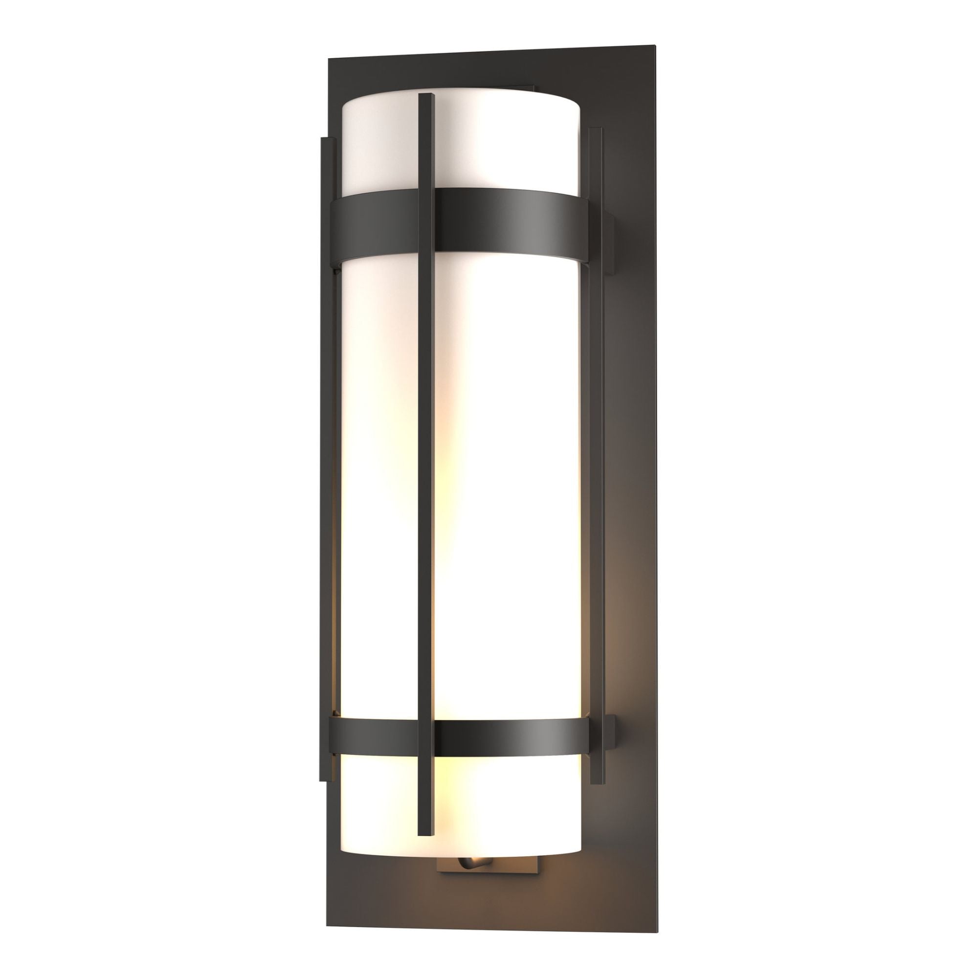 Banded Extra Large Outdoor Sconce 1-Light Opal Glass (GG) in Coastal Oil Rubbed Bronze