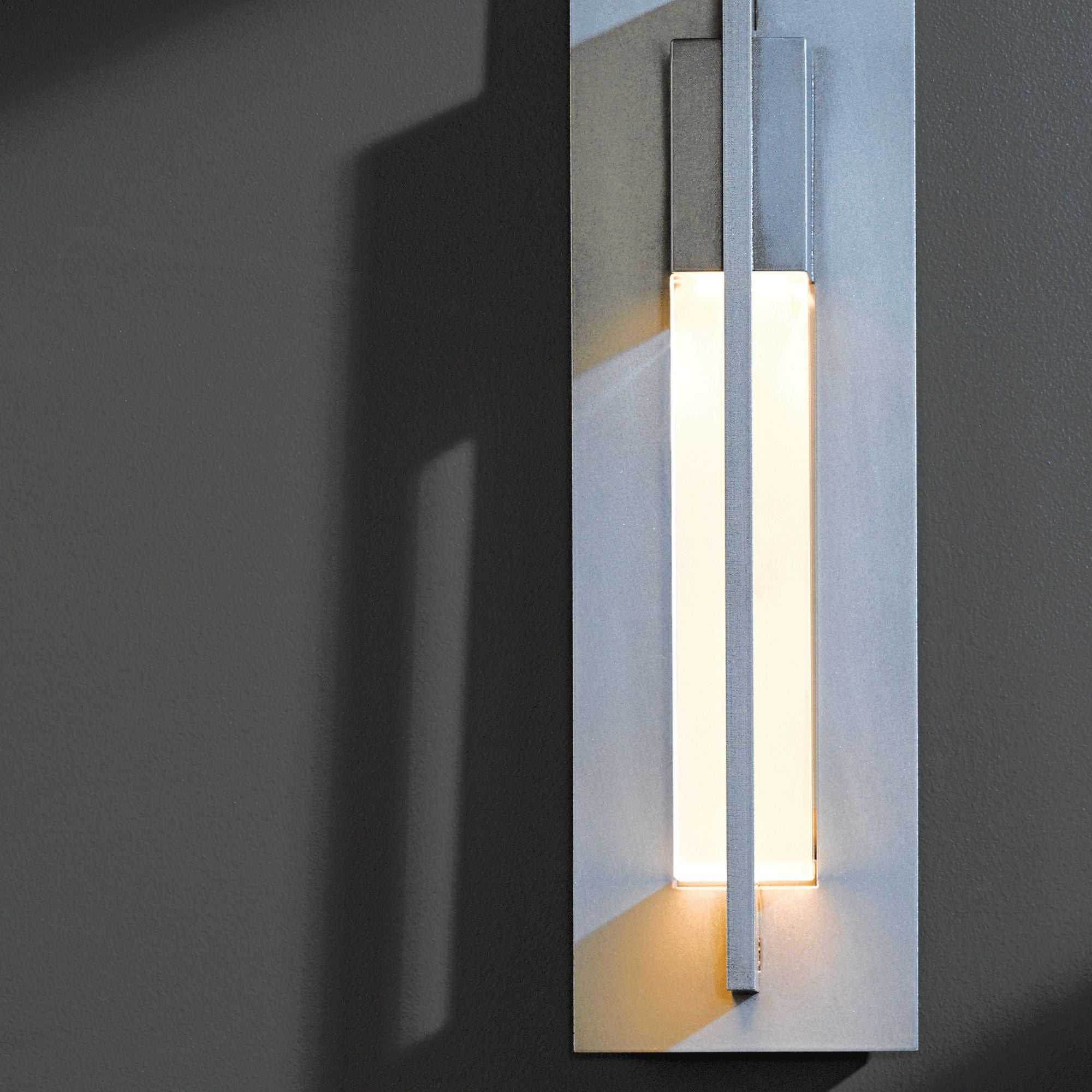 Axis Small Outdoor Sconce 1-Light Clear Glass (ZM) in Coastal Burnished Steel