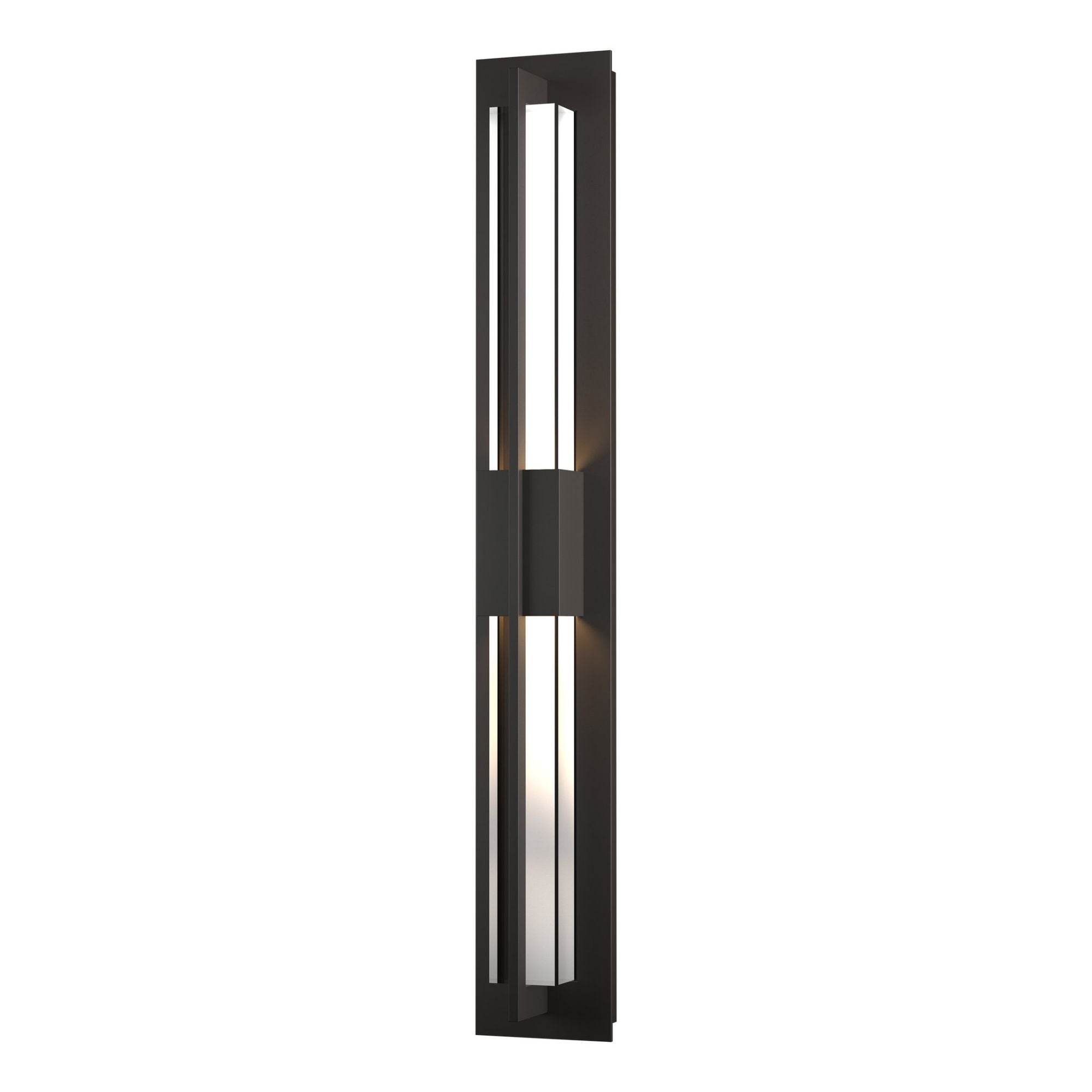 Double Axis Large LED Outdoor Sconce LED Clear Glass (ZM) in Coastal Oil Rubbed Bronze