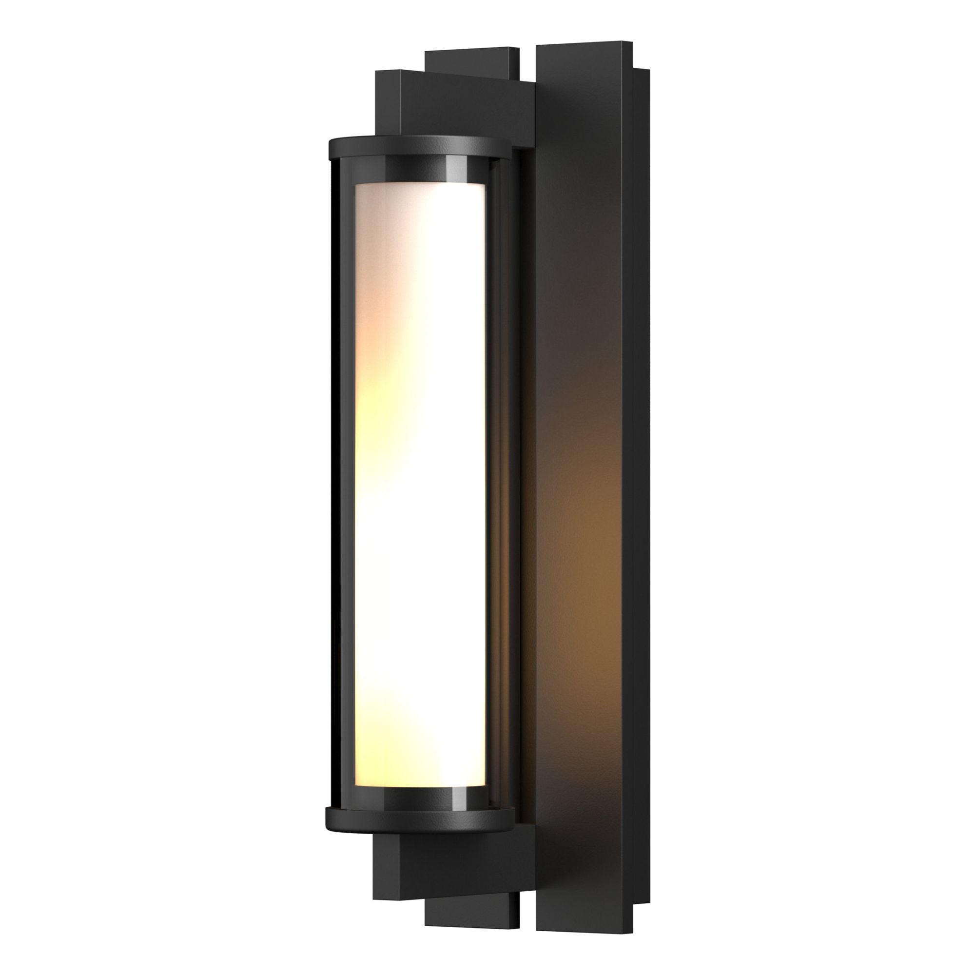 Fuse Outdoor Sconce 1-Light Clear Glass (ZM) in Coastal Black