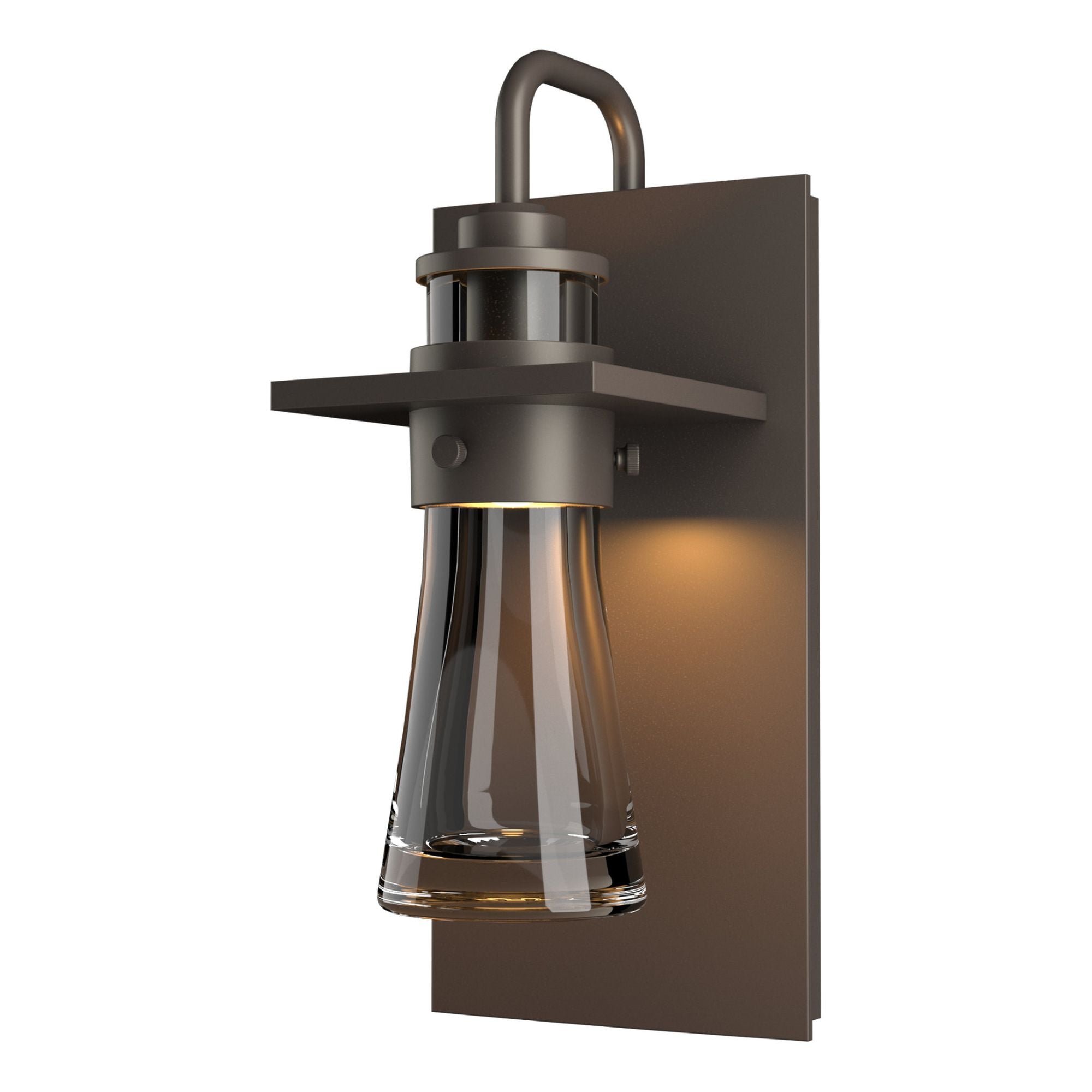 Erlenmeyer Medium Outdoor Sconce 1-Light Clear Glass (ZM) in Coastal Dark Smoke