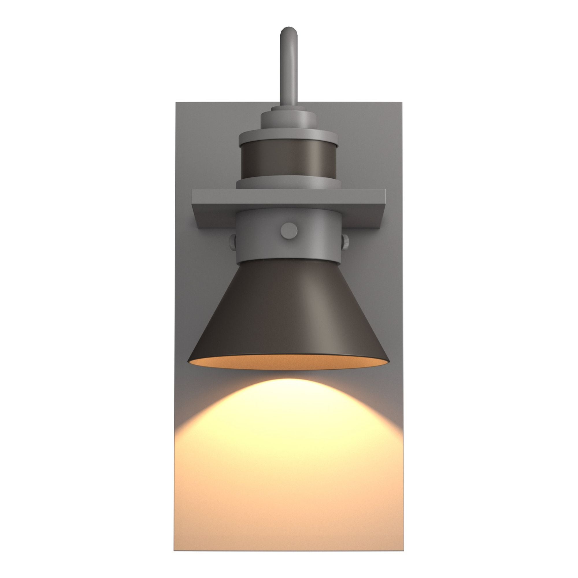 Erlenmeyer Dark Sky Friendly Outdoor Sconce 1-Light Coastal Dark Smoke Accent in Coastal Burnished Steel