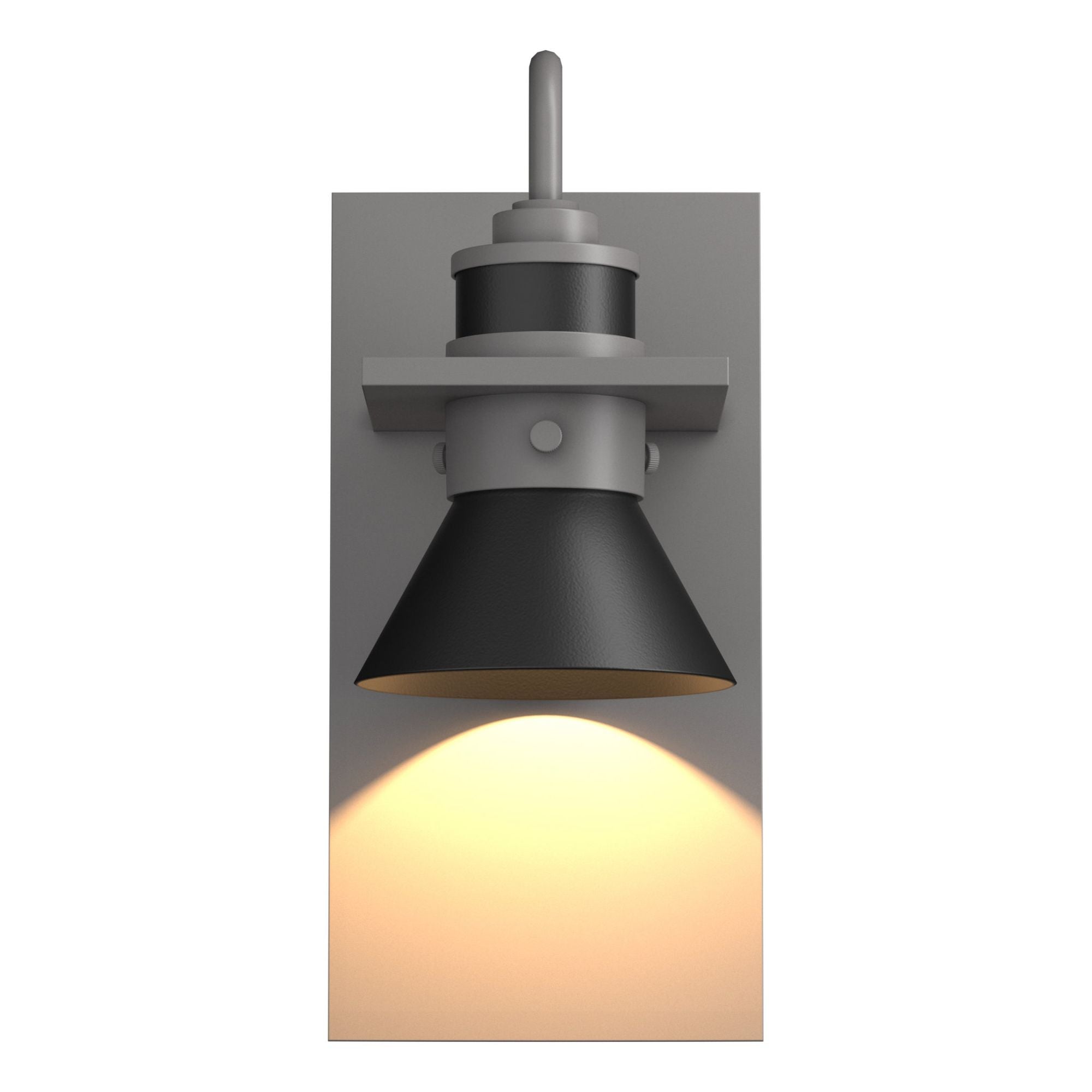 Erlenmeyer Dark Sky Friendly Outdoor Sconce 1-Light Coastal Black Accent in Coastal Burnished Steel