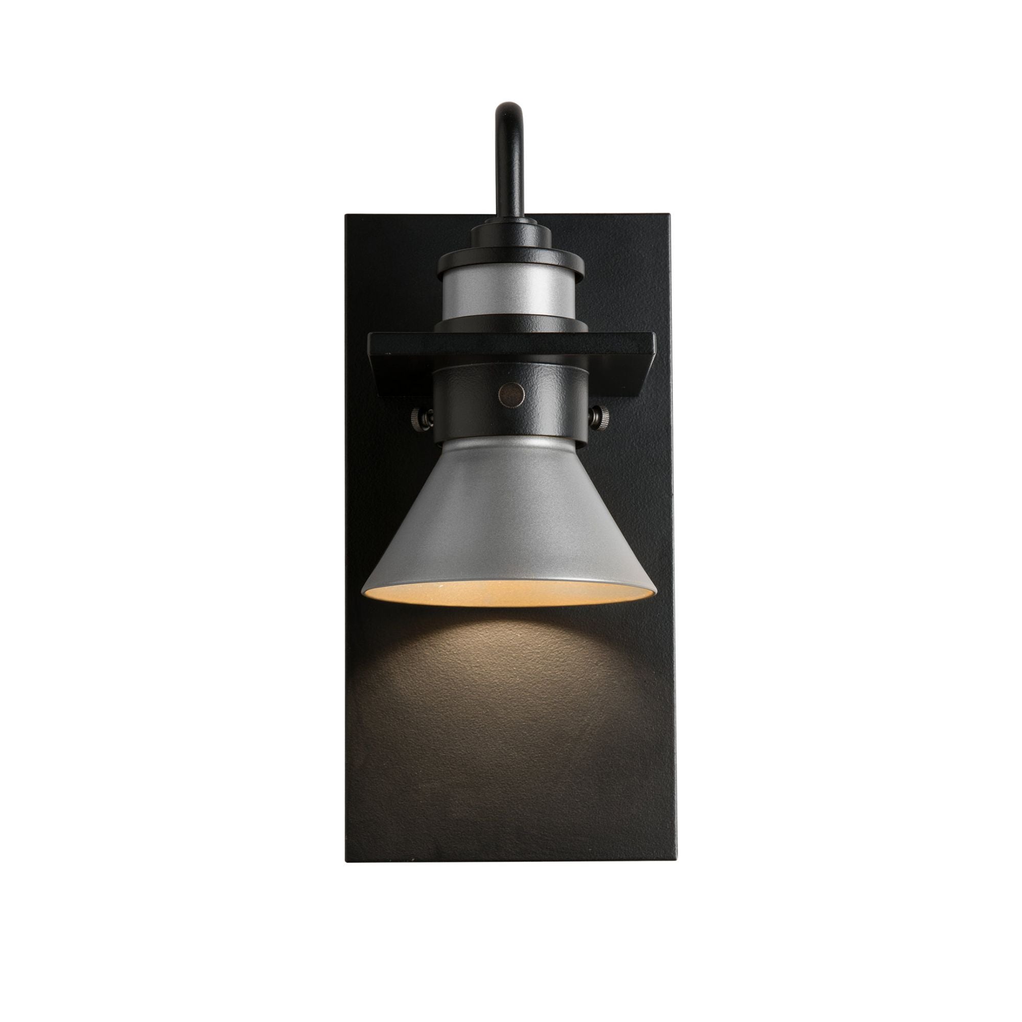 Erlenmeyer Dark Sky Friendly Outdoor Sconce 1-Light Coastal Burnished Steel Accent in Coastal Black