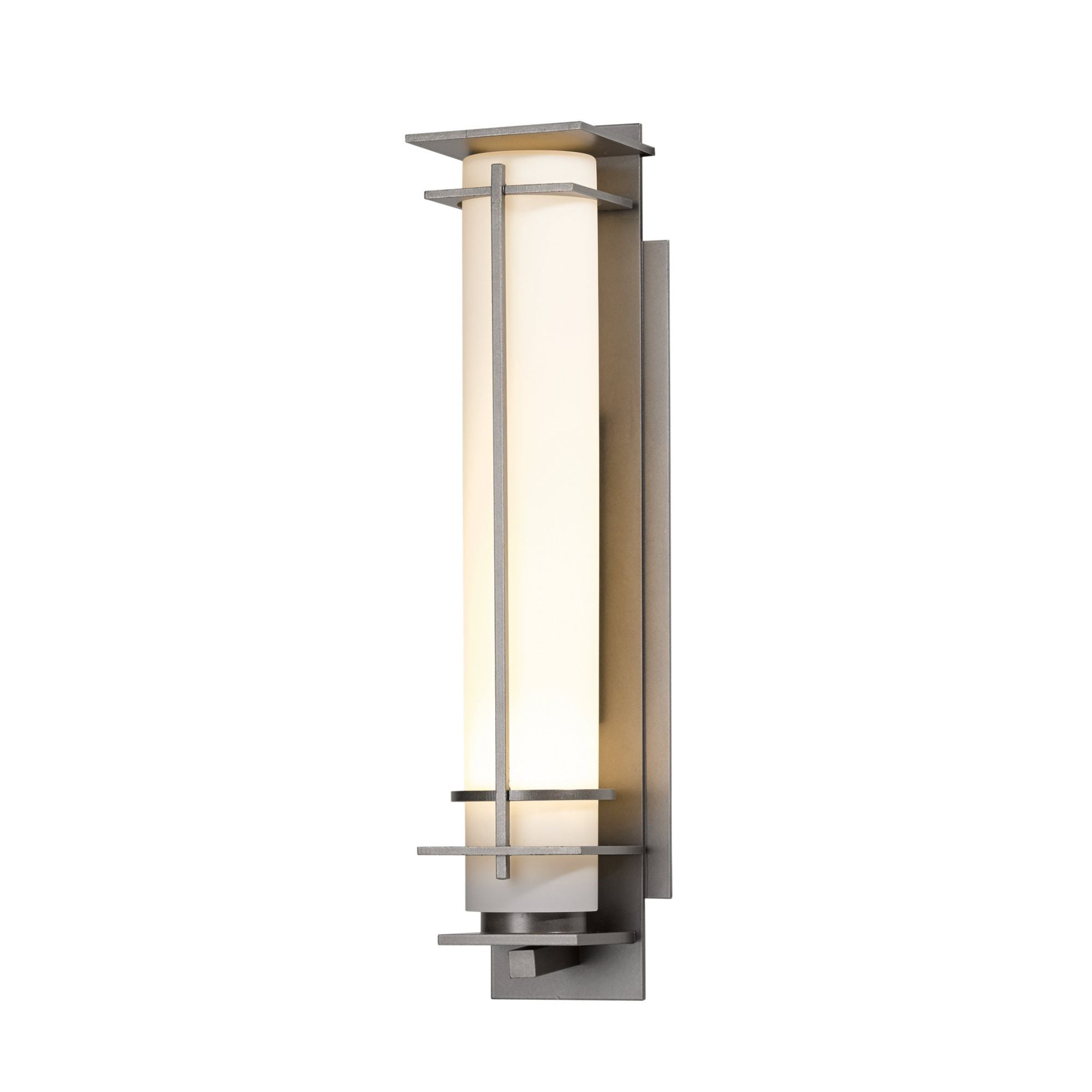 After Hours Outdoor Sconce 1-Light Opal Glass (GG) in Coastal Burnished Steel