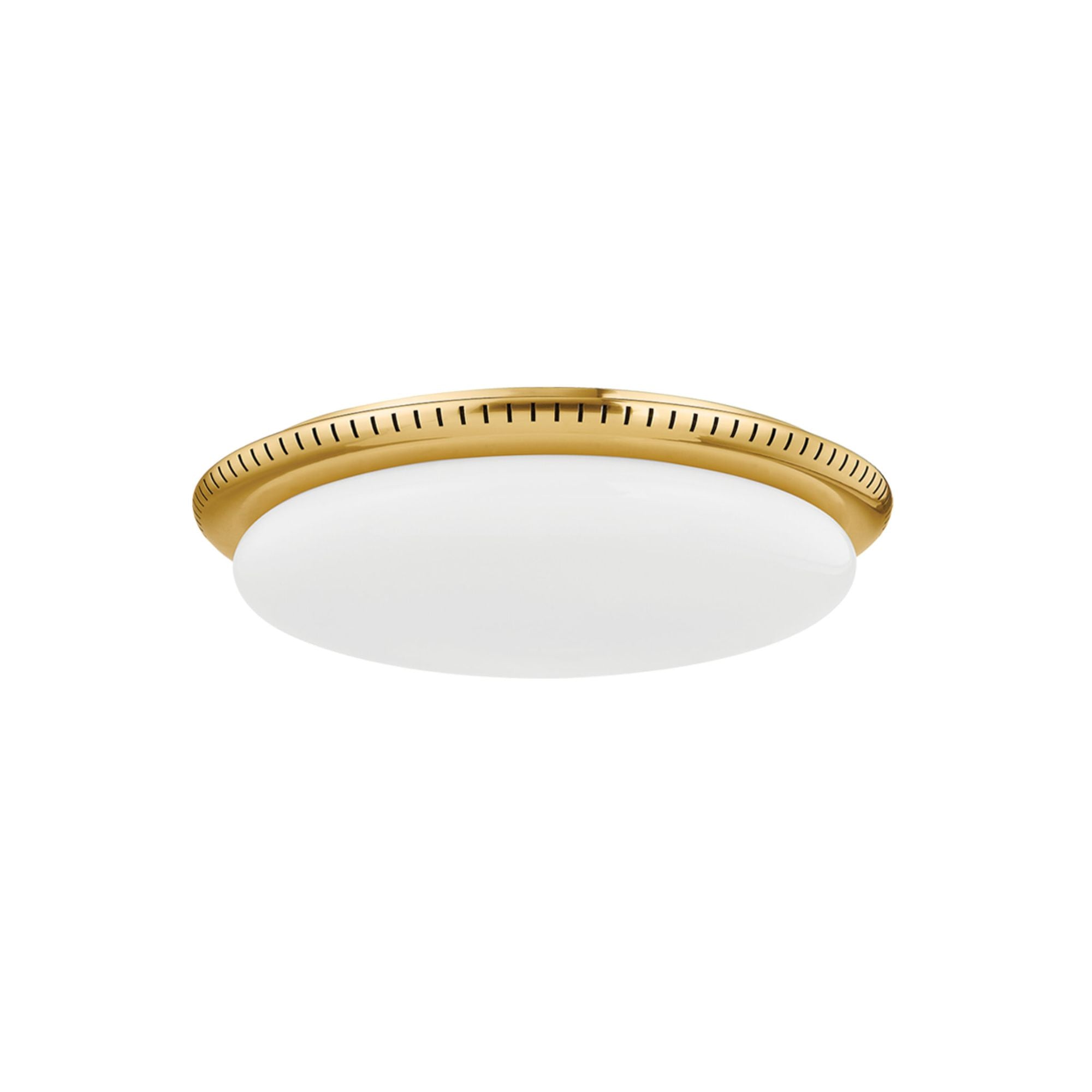 North Castle 1-Light Flush Mount in Aged Brass 18.25W x 4H