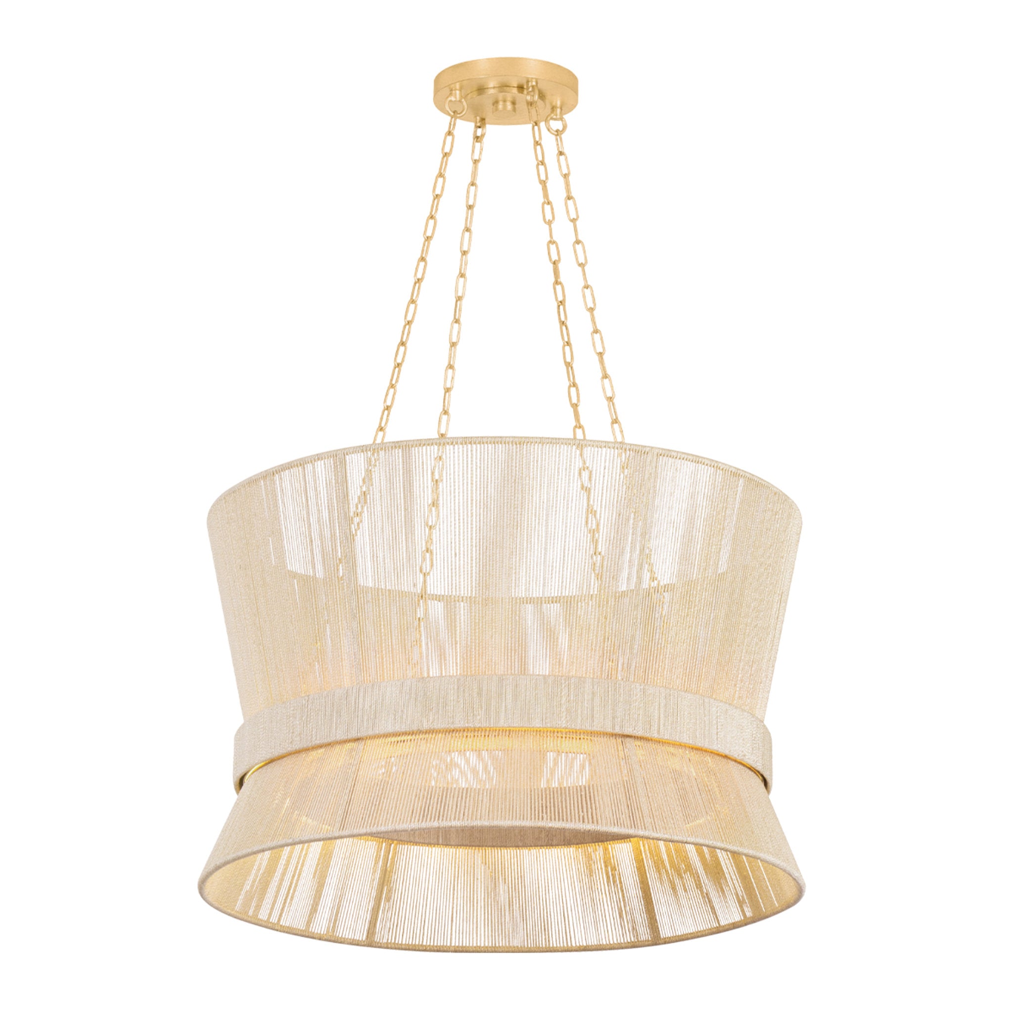 Ocean Hill 1-Light Pendant in Vintage Gold Leaf 24W x 15.5H
