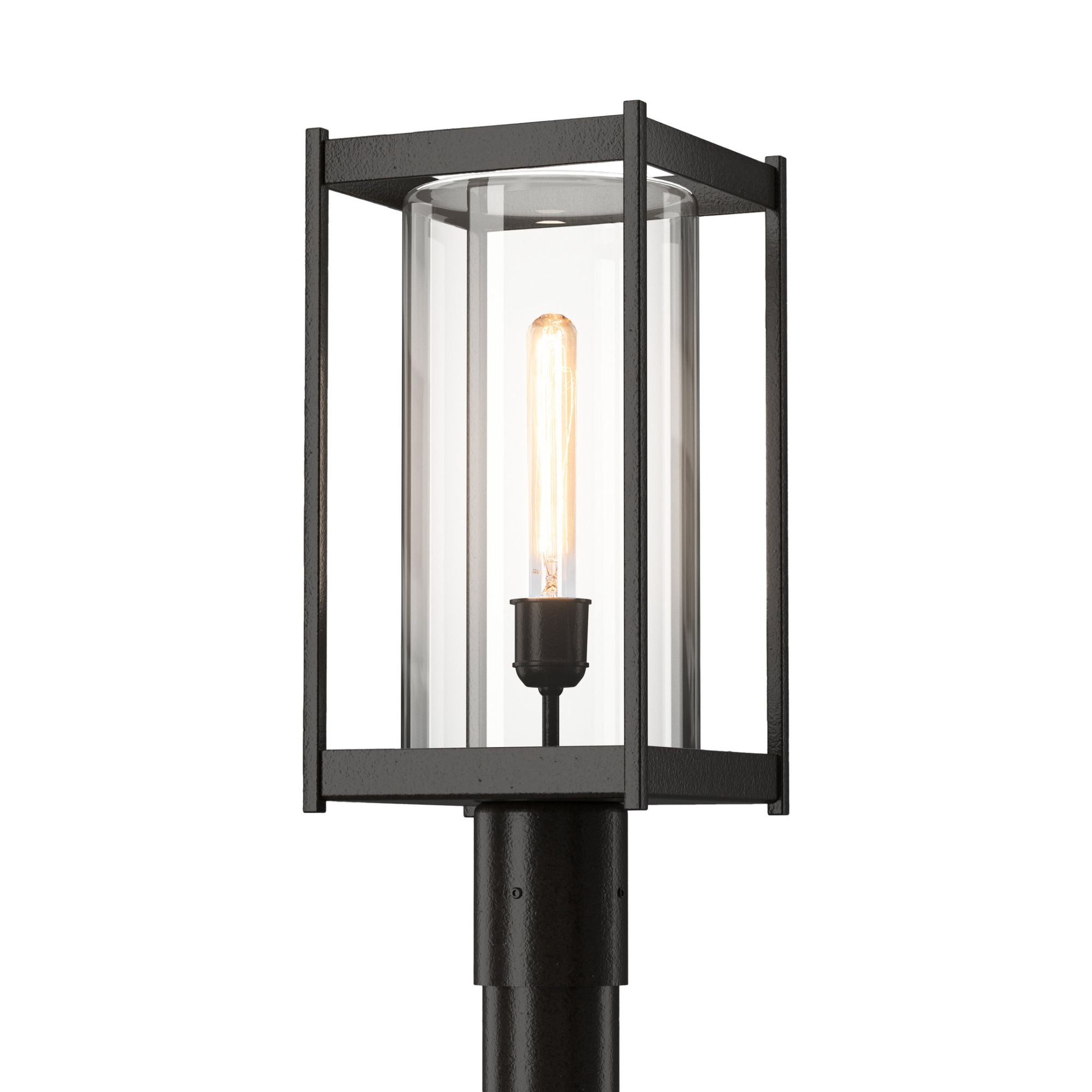 Cela Outdoor Post Light 1-Light Clear Glass (ZM) in Coastal Oil Rubbed Bronze