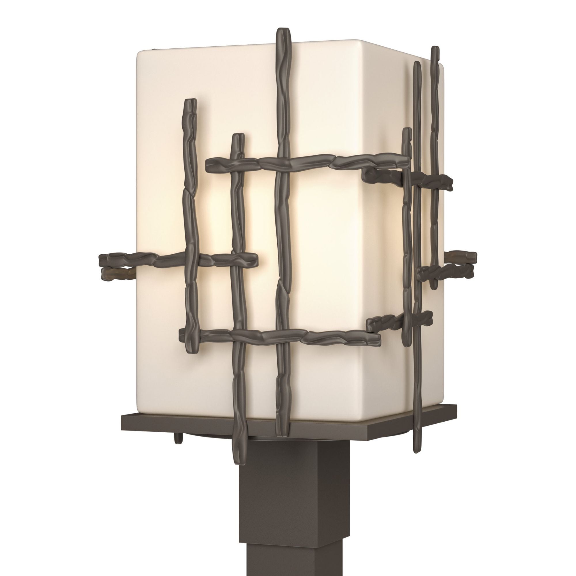 Tura Outdoor Post Light 1-Light Opal Glass (GG) in Coastal Dark Smoke