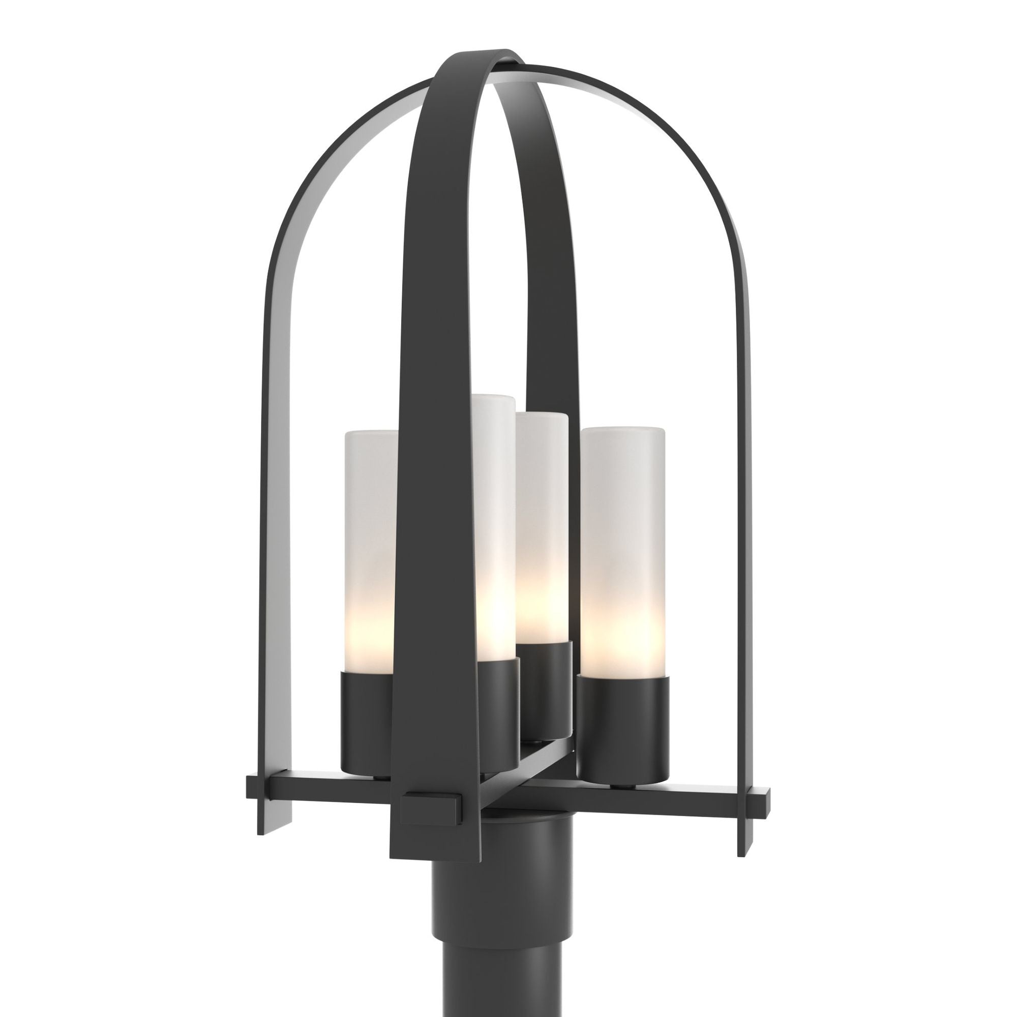 Triomphe Post Light 4-Light Opal Glass (GG) in Coastal Black