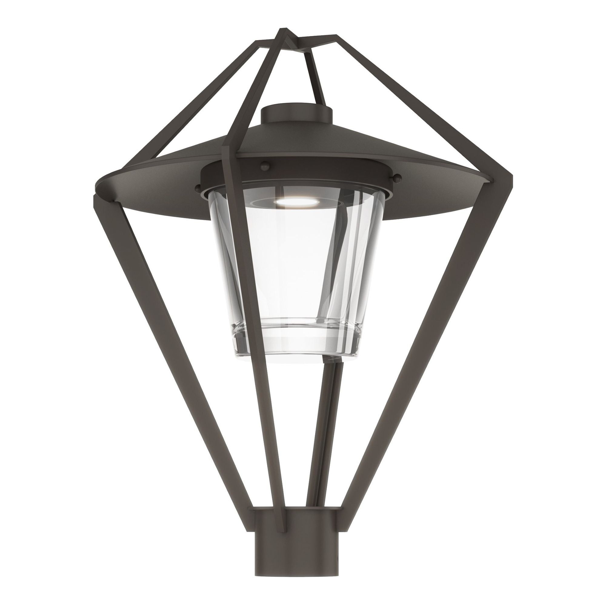 Stellar Post Light 1-Light Clear Glass (ZM) in Coastal Dark Smoke