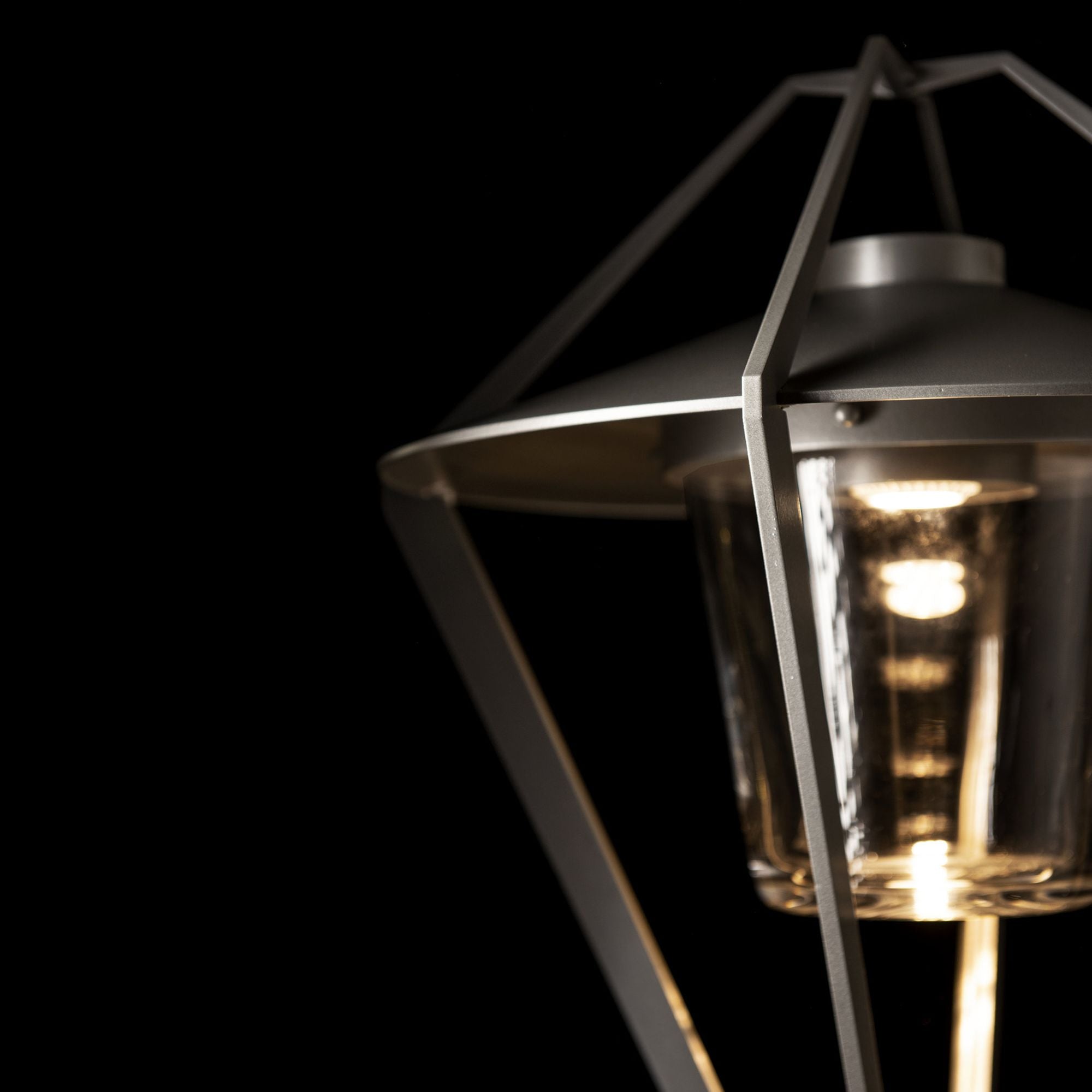 Stellar Post Light 1-Light Clear Glass (ZM) in Coastal Burnished Steel