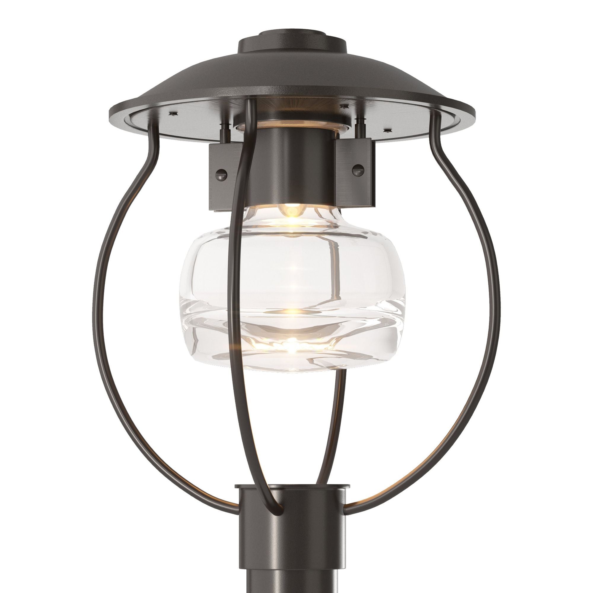 Mason Post Light 1-Light Clear Glass (ZM) in Coastal Oil Rubbed Bronze