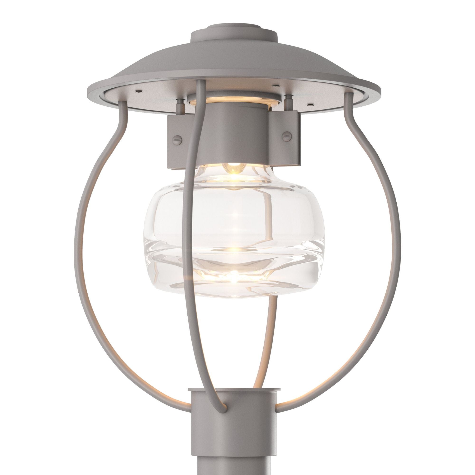 Mason Post Light 1-Light Clear Glass (ZM) in Coastal Burnished Steel