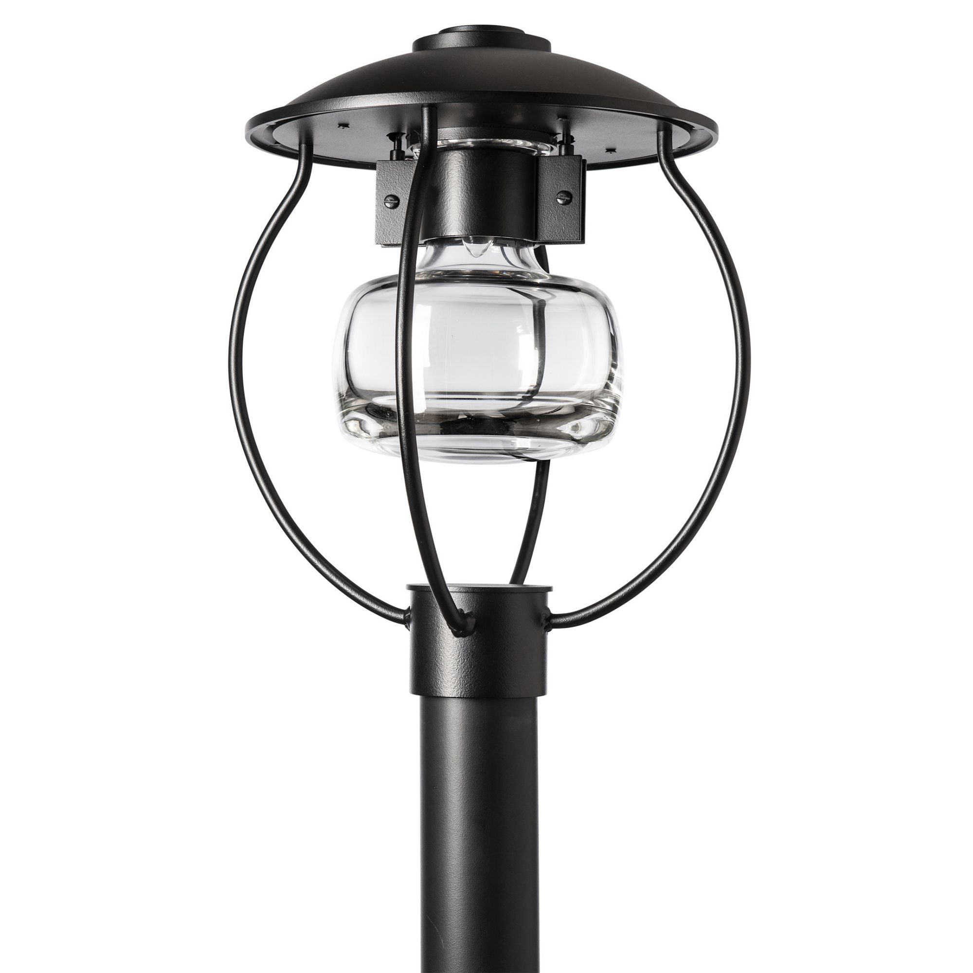 Mason Post Light 1-Light Clear Glass (ZM) in Coastal Black