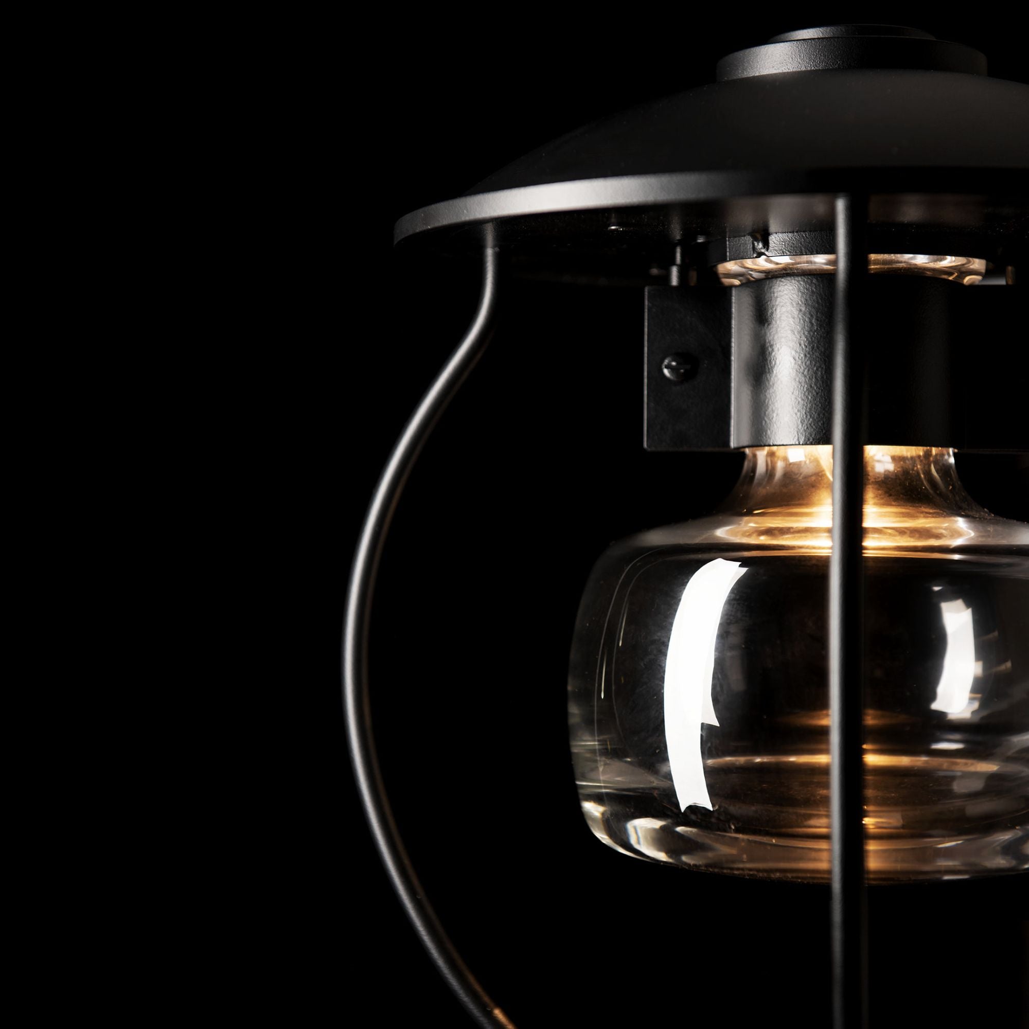 Mason Post Light 1-Light Clear Glass (ZM) in Coastal Black