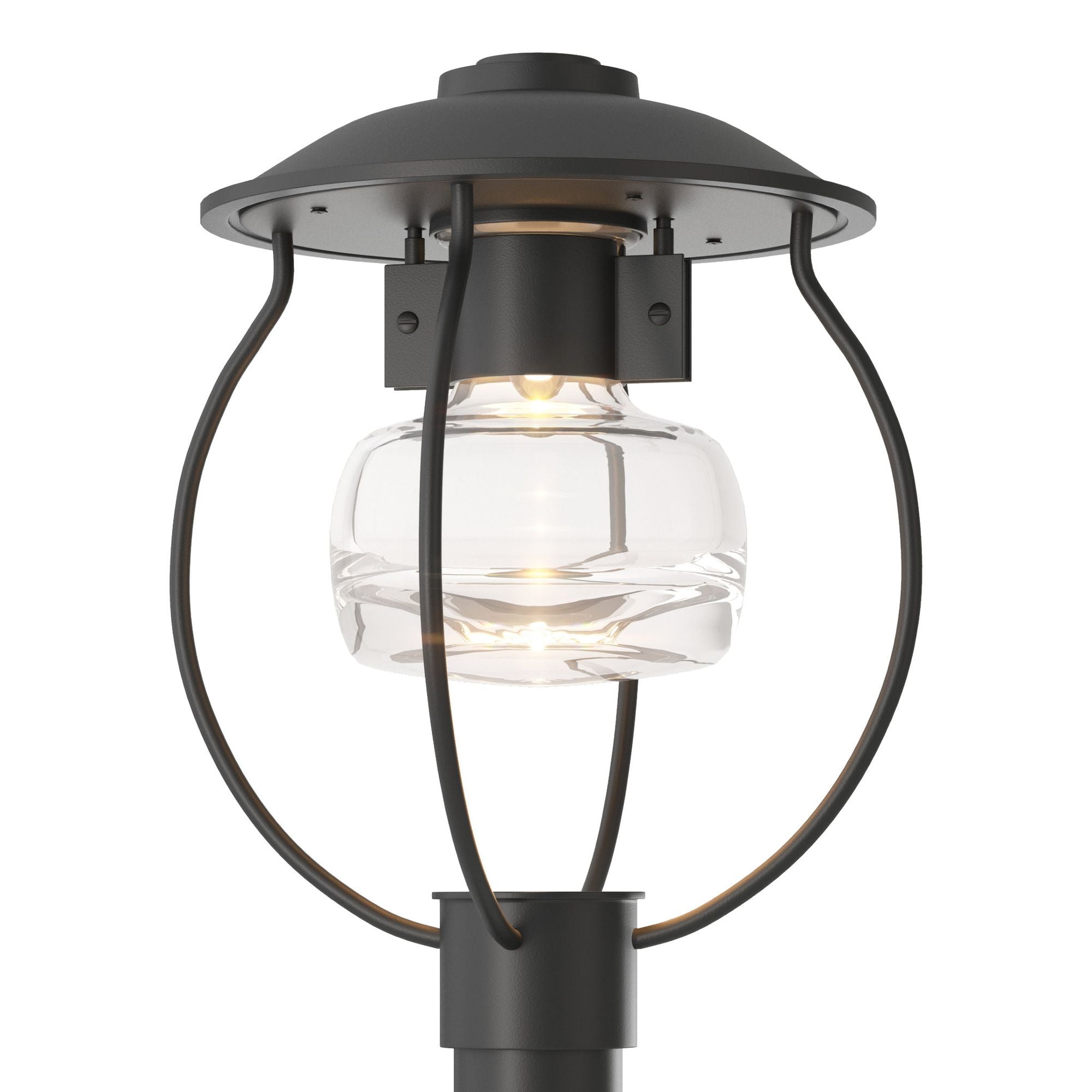 Mason Post Light 1-Light Clear Glass (ZM) in Coastal Black