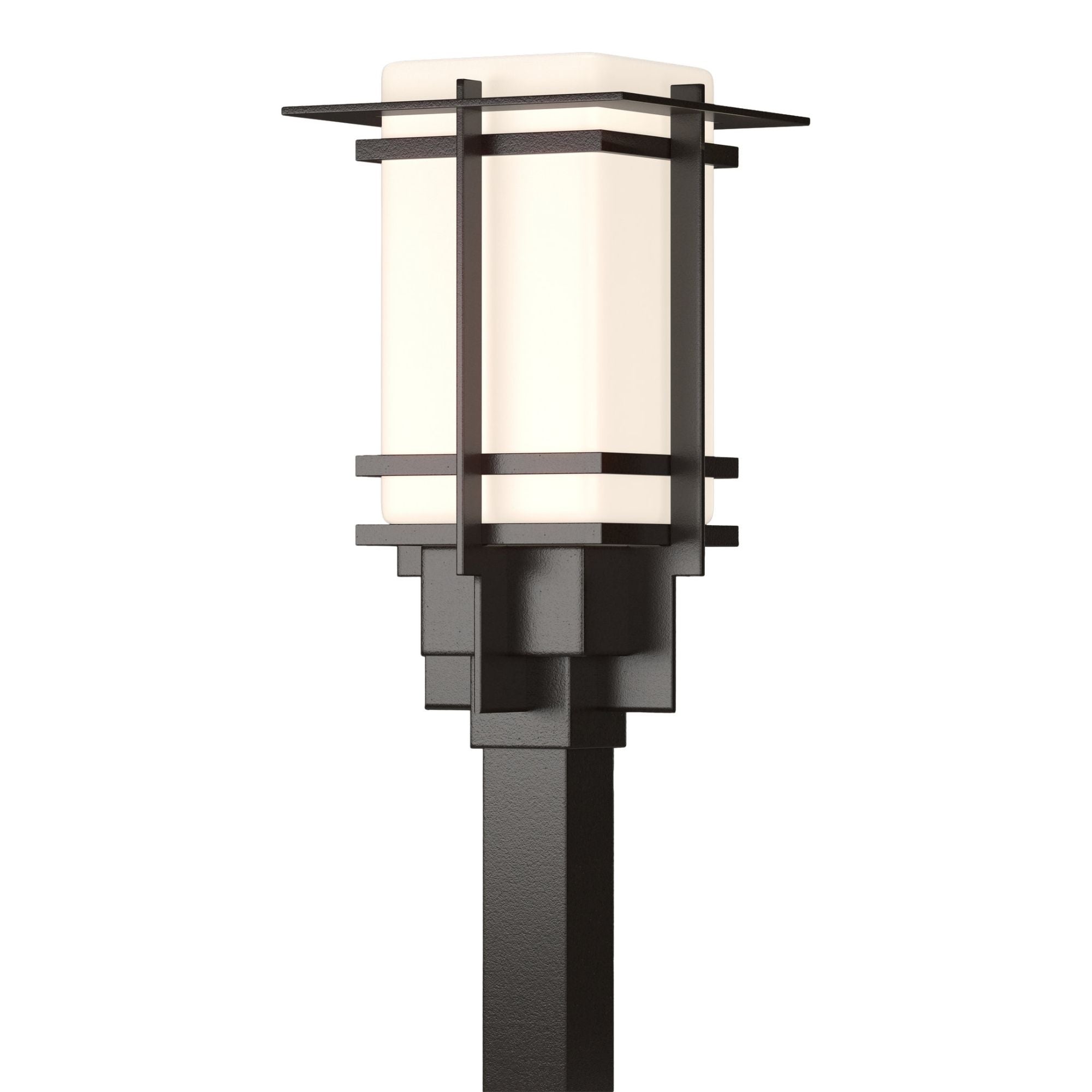 Tourou Outdoor Post Light 1-Light Opal Glass (GG) in Coastal Oil Rubbed Bronze
