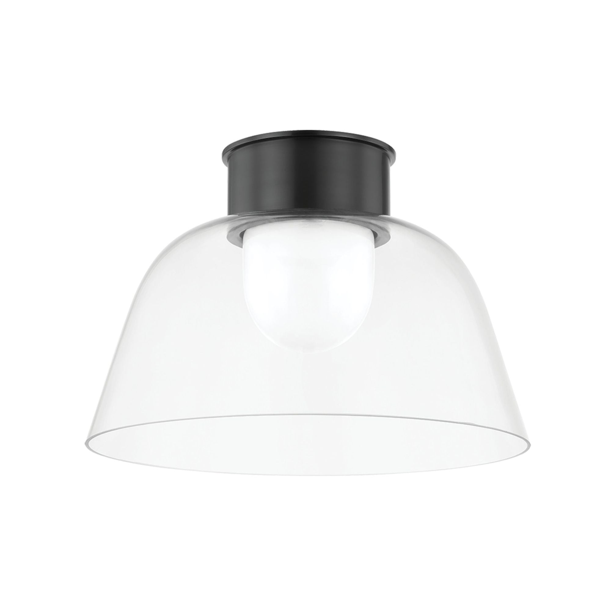 Lakeside 1-Light Flush Mount in Distressed Bronze 14W x 9.5H