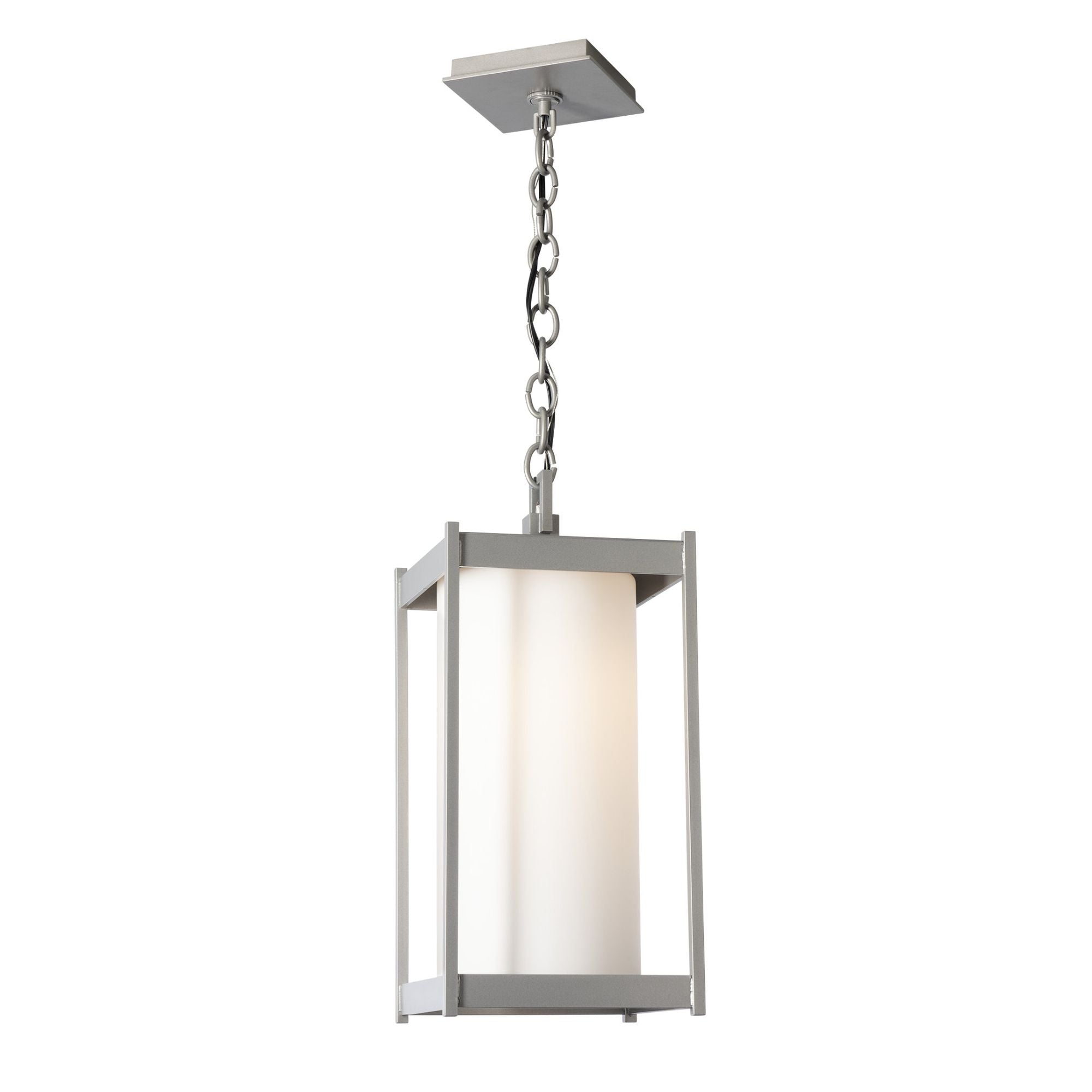 Cela Large Outdoor Lantern 1-Light Opal Glass (GG) in Coastal Burnished Steel
