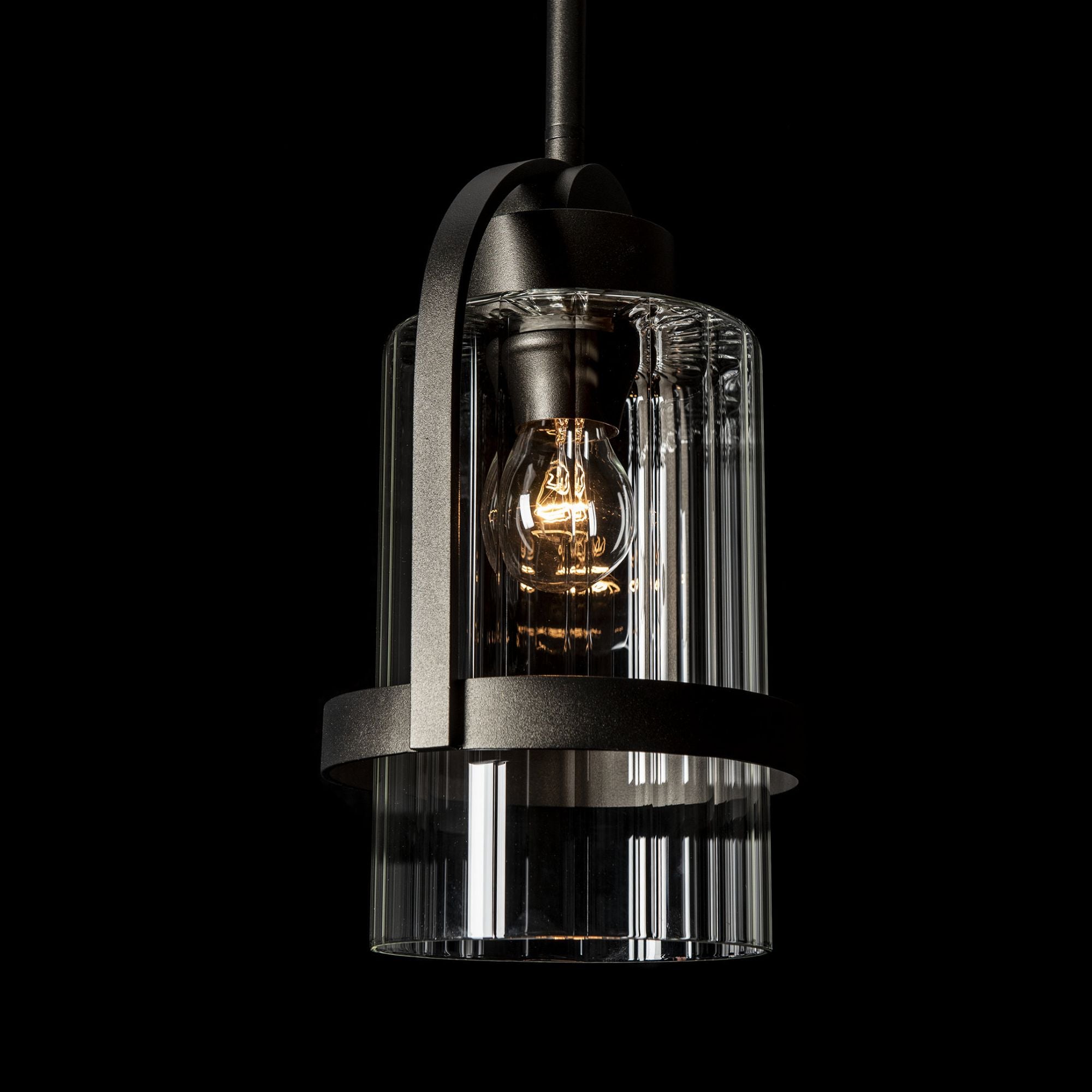 Alcove Outdoor Pendant 1-Light Clear Glass (ZM) in Coastal Oil Rubbed Bronze