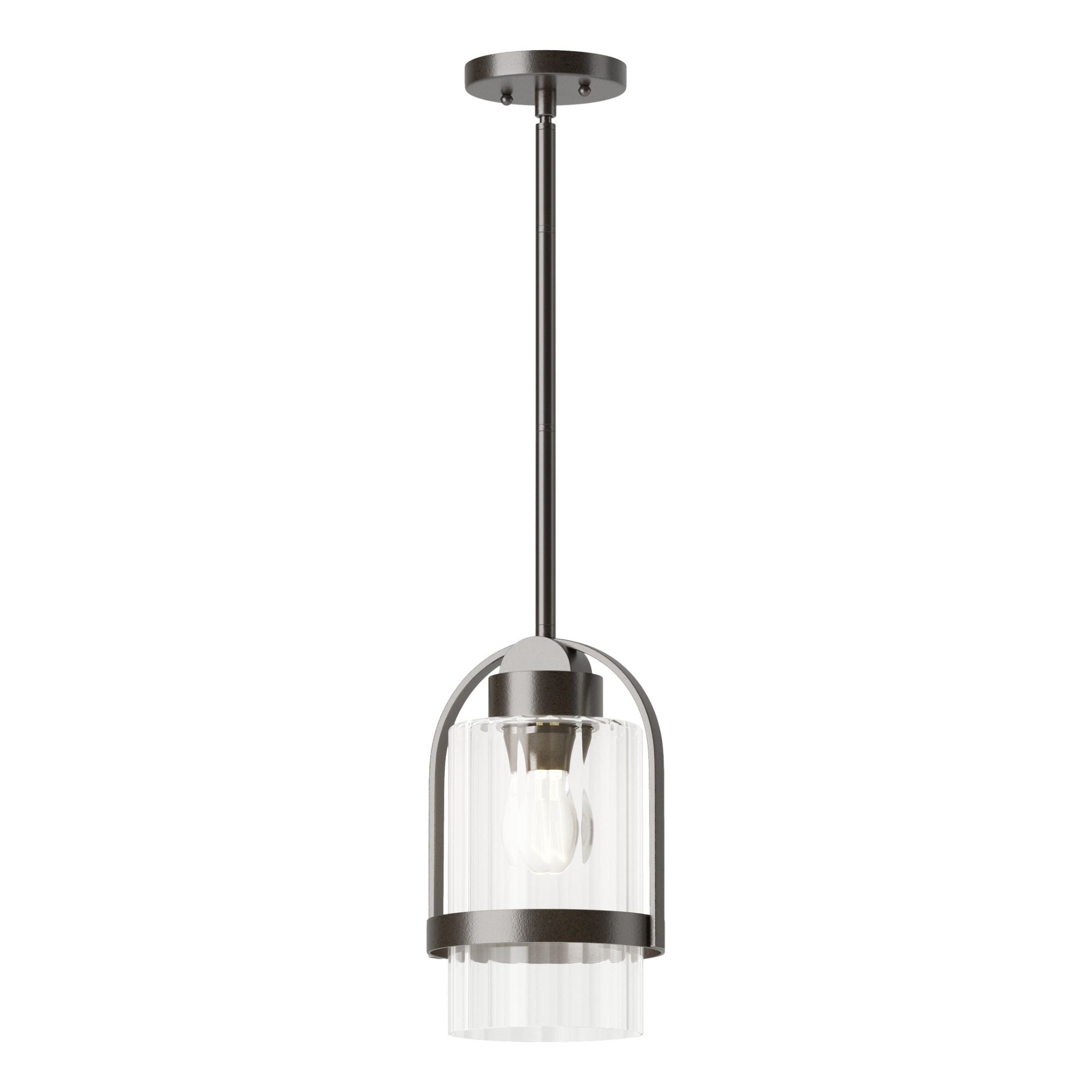 Alcove Outdoor Pendant 1-Light Clear Glass (ZM) in Coastal Oil Rubbed Bronze