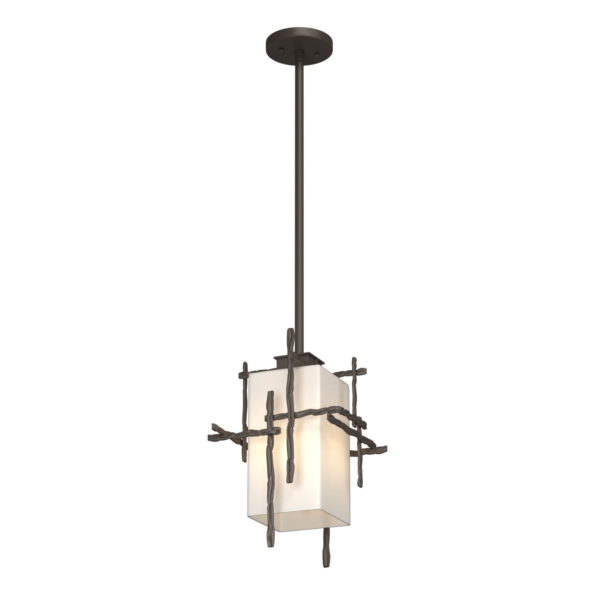 Tura Outdoor Pendant 1-Light Opal Glass (GG) in Coastal Dark Smoke