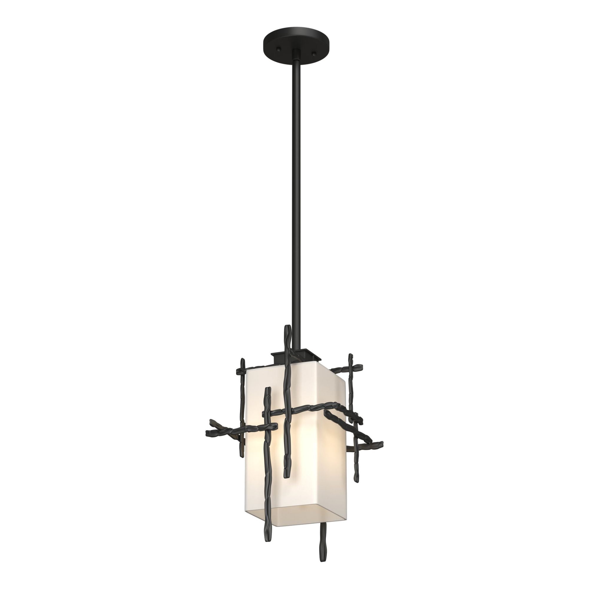 Tura Outdoor Pendant 1-Light Opal Glass (GG) in Coastal Black