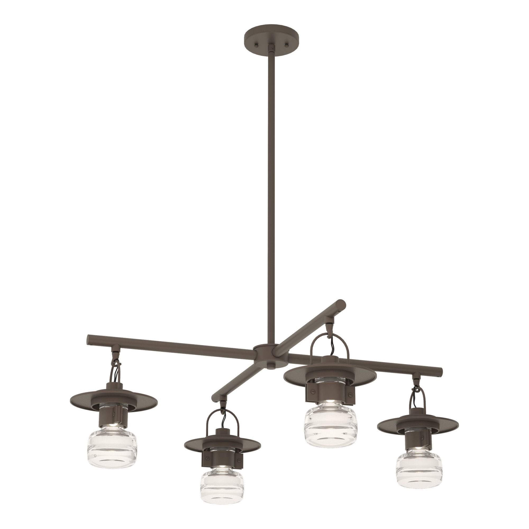 Mason Outdoor 4-Light Pendant 4-Light Clear Glass (ZM) in Coastal Dark Smoke
