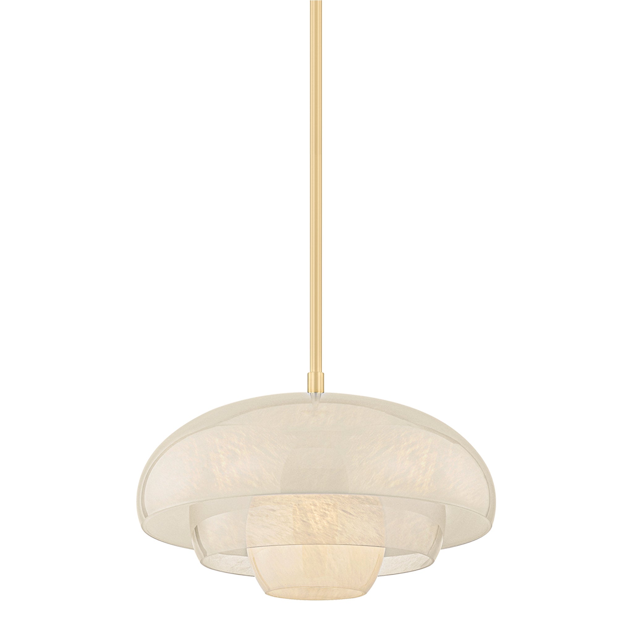 Auburndale 1-Light Pendant in Aged Brass 18.25W x 11.25H