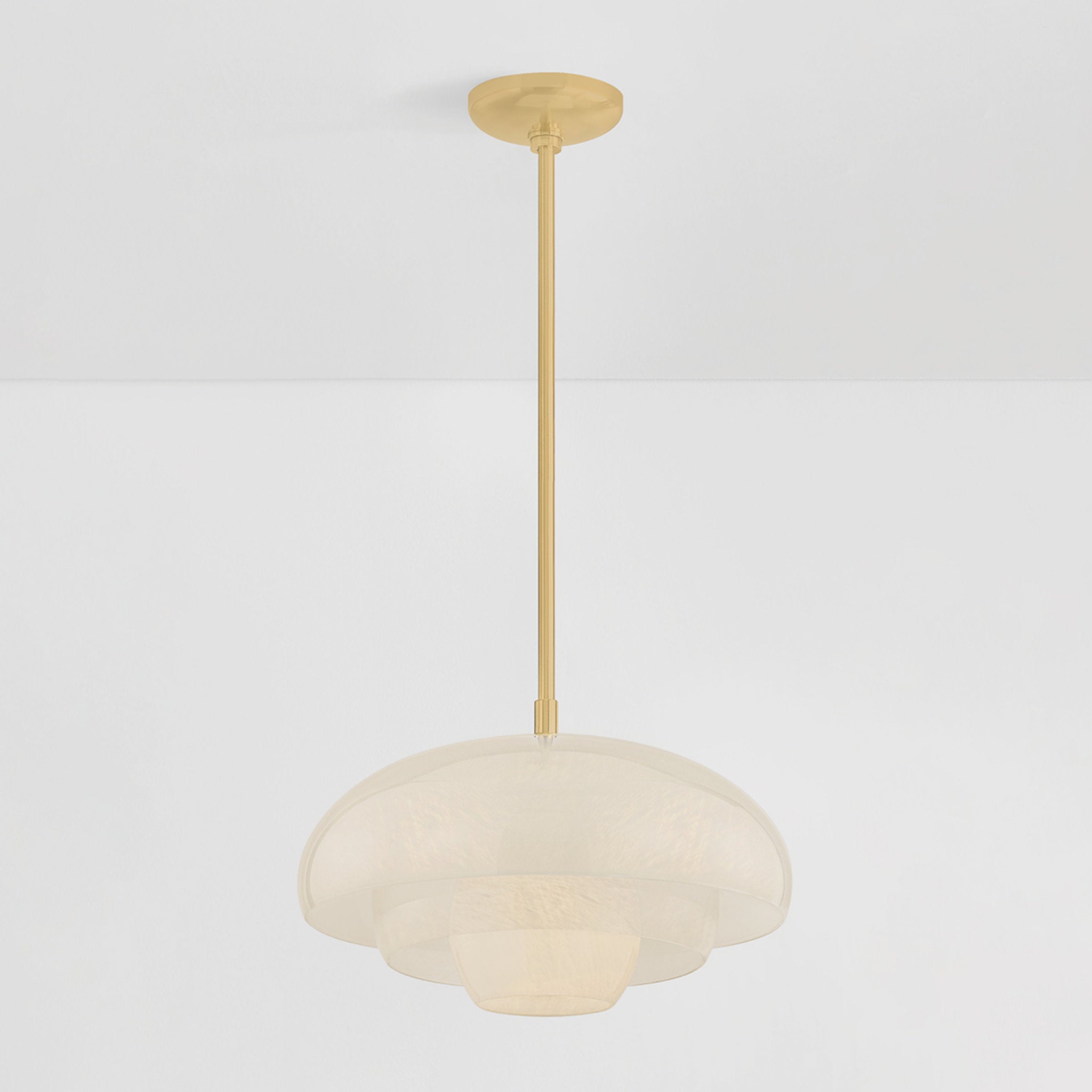 Auburndale 1-Light Pendant in Aged Brass 18.25W x 11.25H