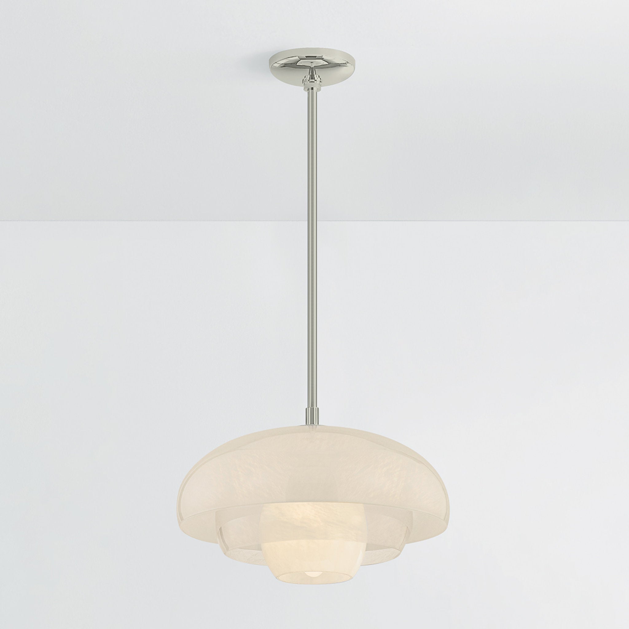 Auburndale 1-Light Pendant in Polished Nickel 18.25W x 11.25H
