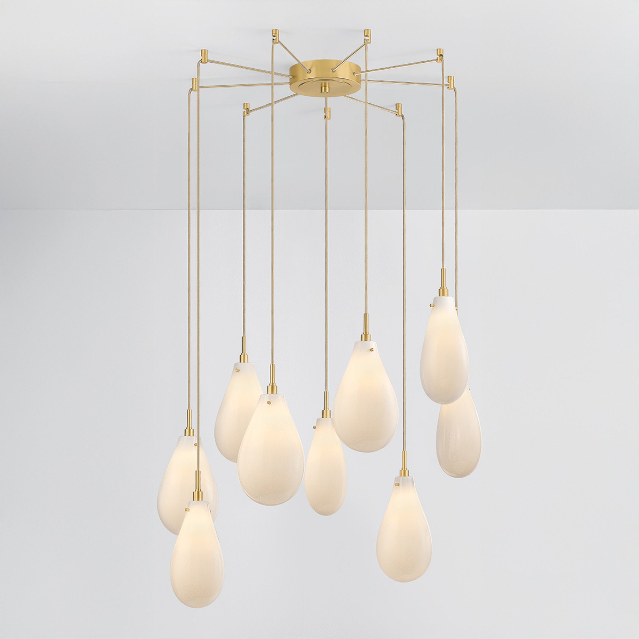 Ironwood 9-Light Chandelier in Aged Brass 30W x 38.25H