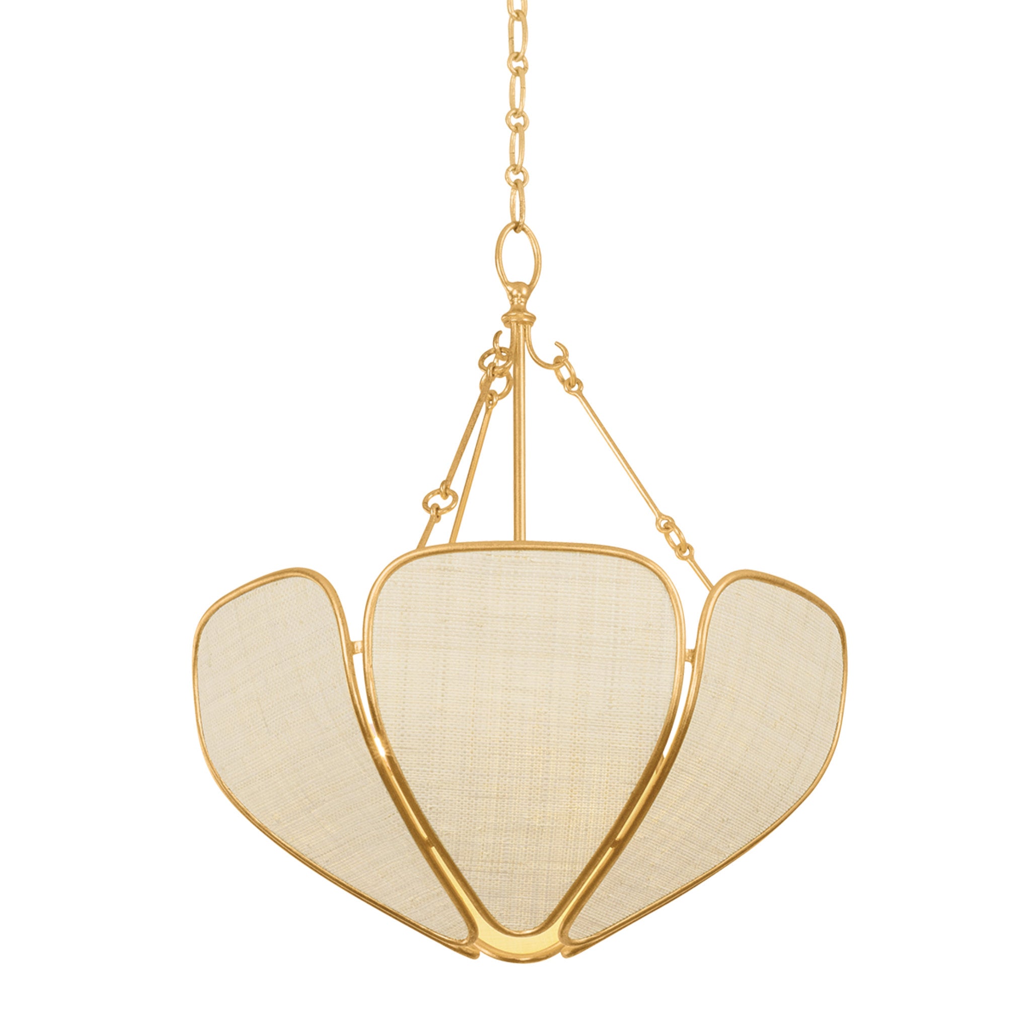 Bayville 3-Light Pendant in Vintage Gold Leaf 20W x 23.5H
