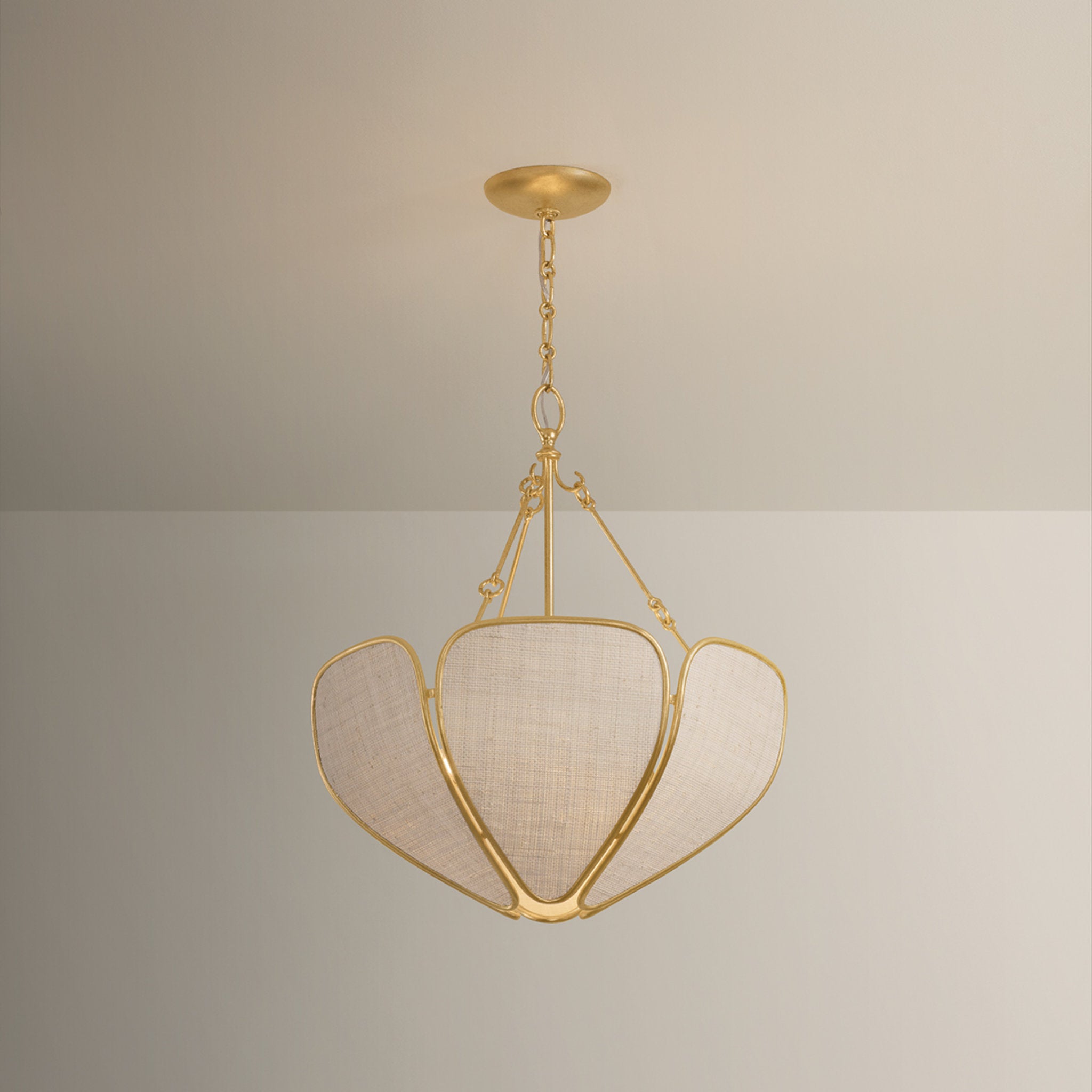 Bayville 3-Light Pendant in Vintage Gold Leaf 20W x 23.5H