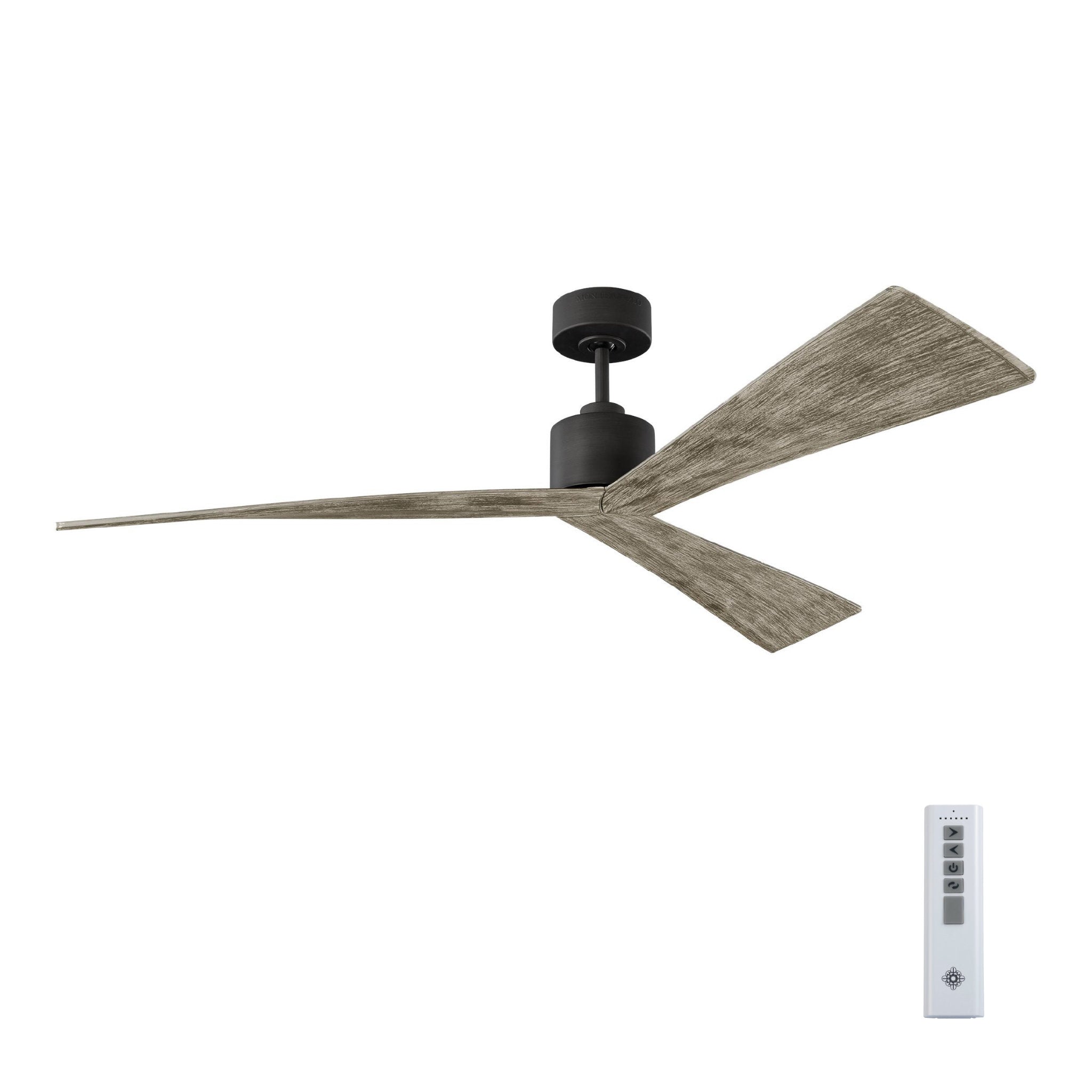 Sean Lavin Adler 60" Ceiling Fan in Aged Pewter w/ Light Grey Weathered Oak Blade D:60'' H:12 1/2''