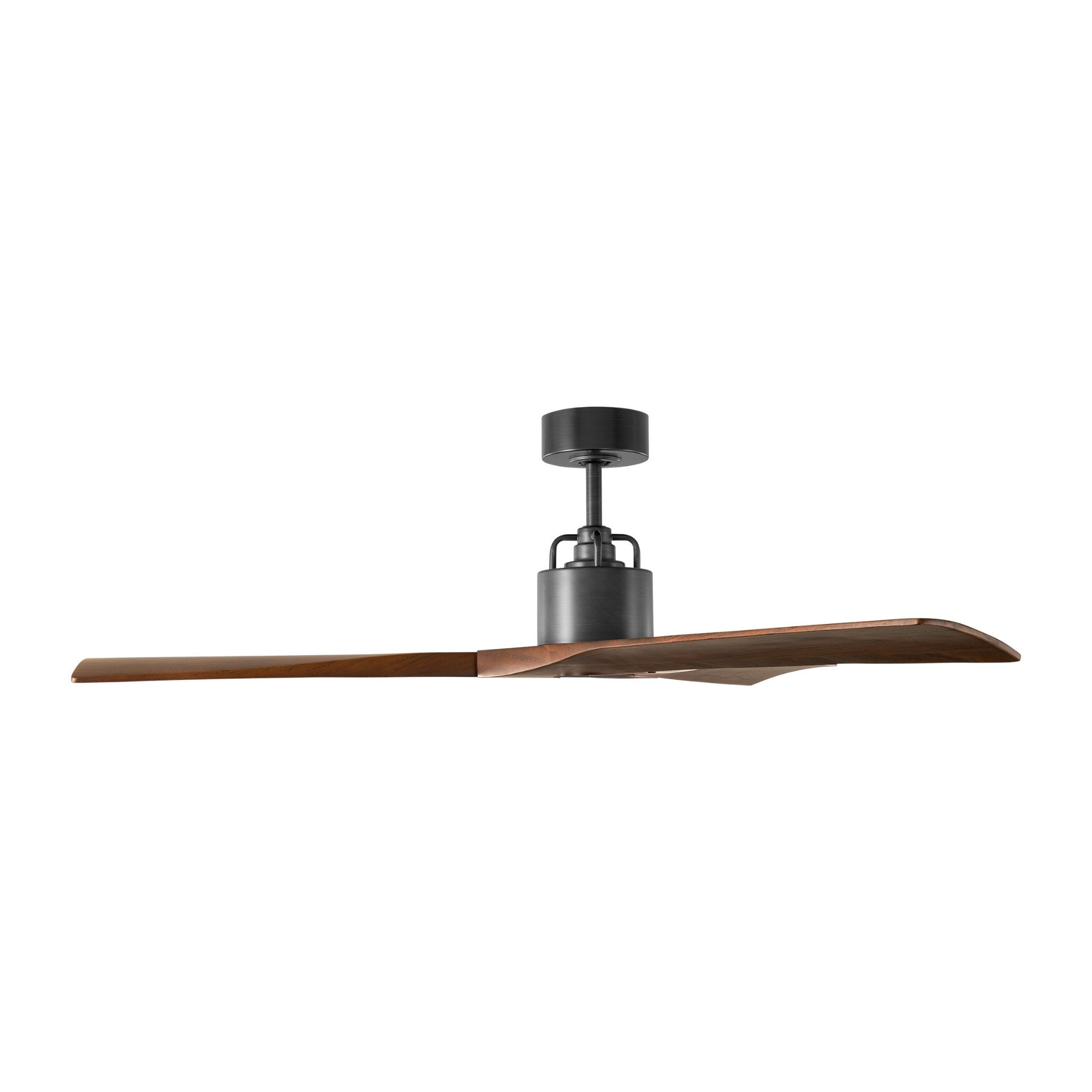 Alma 52" Ceiling Fan in Aged Pewter w/ Dark Walnut Blade D:52'' H:13 3/32''
