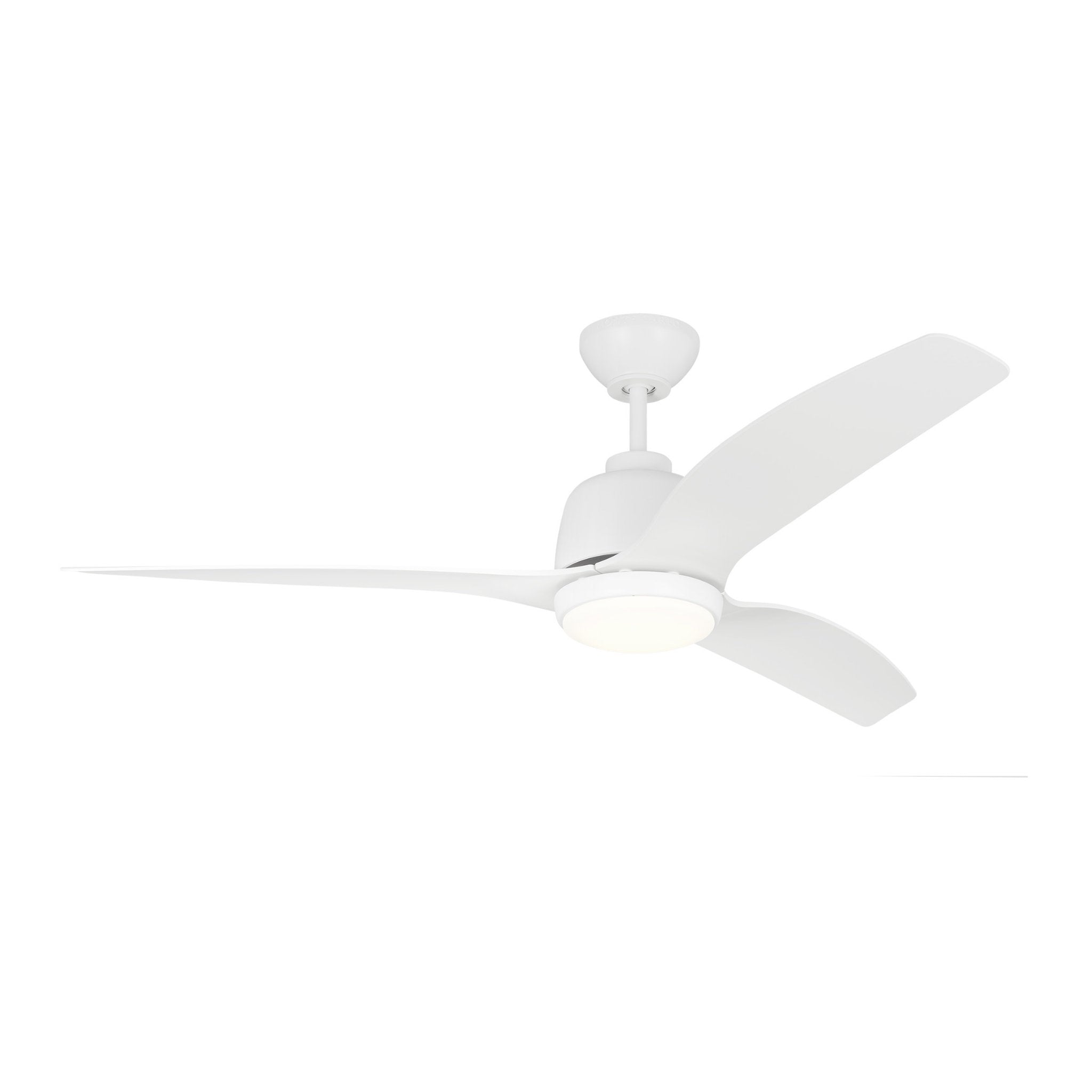 Avila 52" LED Ceiling Fan in Matte White w/ Matte White Blade D:54'' H:16 3/16''