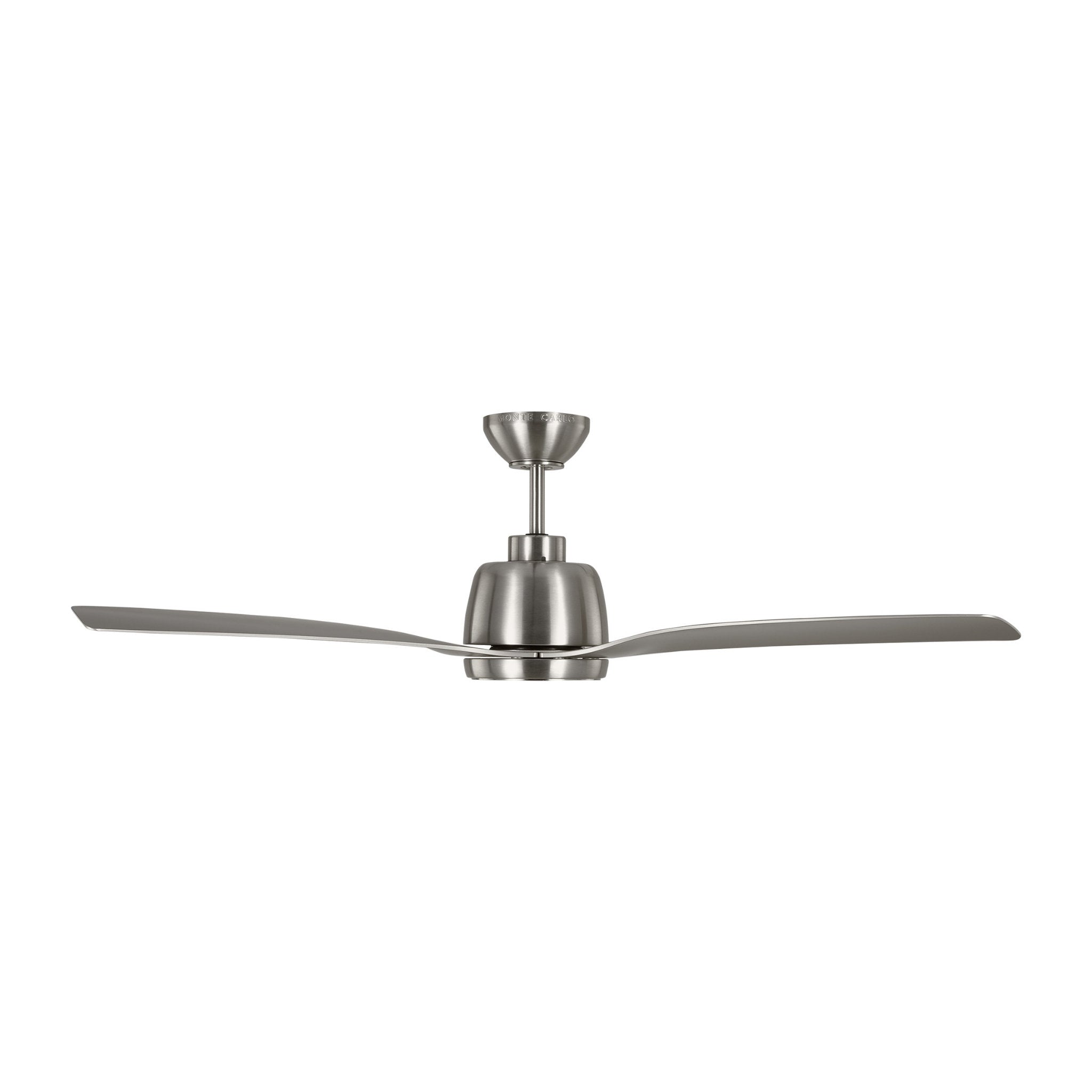 Avila 54" LED Ceiling Fan in Brushed Steel w/ Silver ABS Blade D:54'' H:15 1/2''