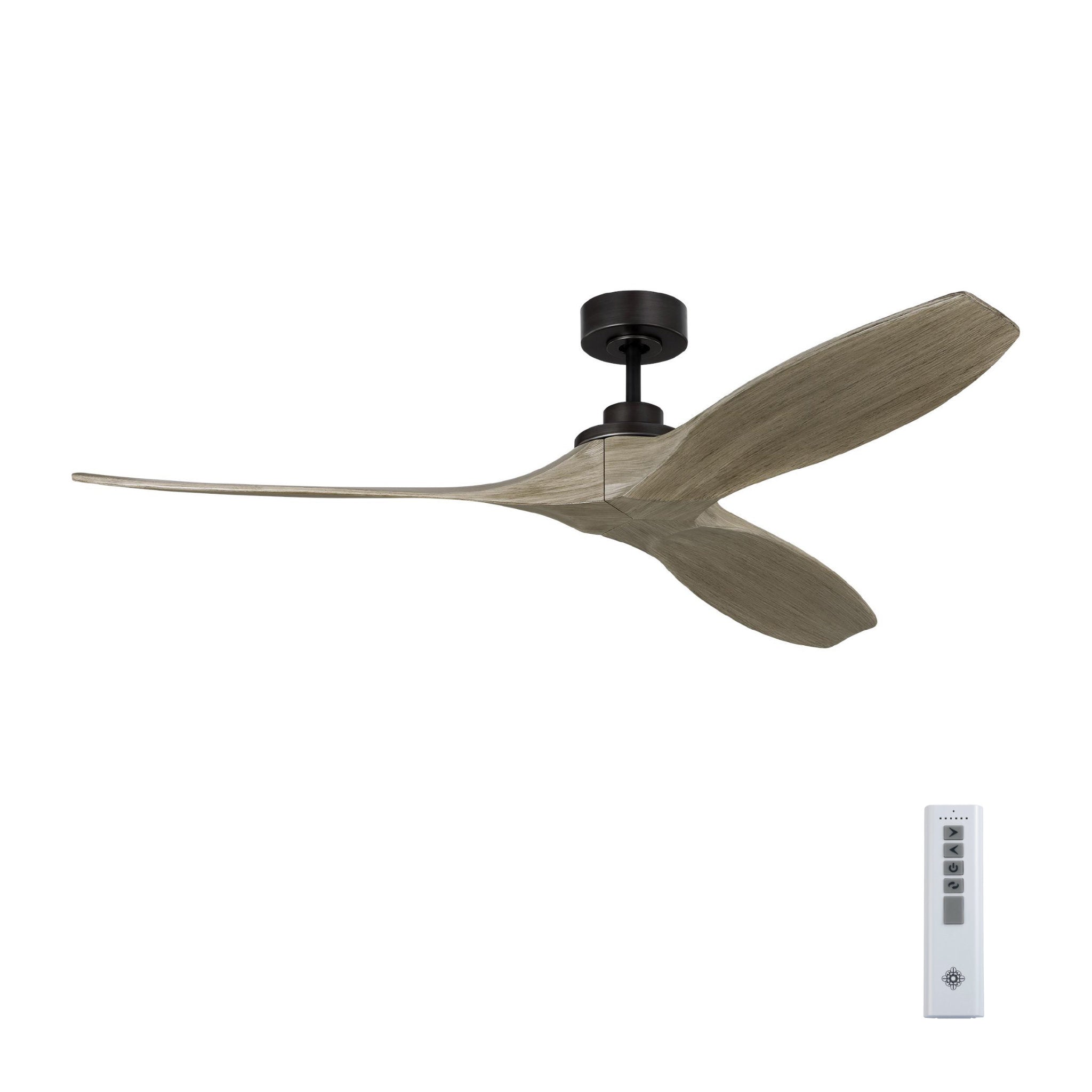 Sean Lavin Collins 60" Ceiling Fan in Aged Pewter w/ Light Grey Weathered Oak Blade D:60'' H:12 1/2''