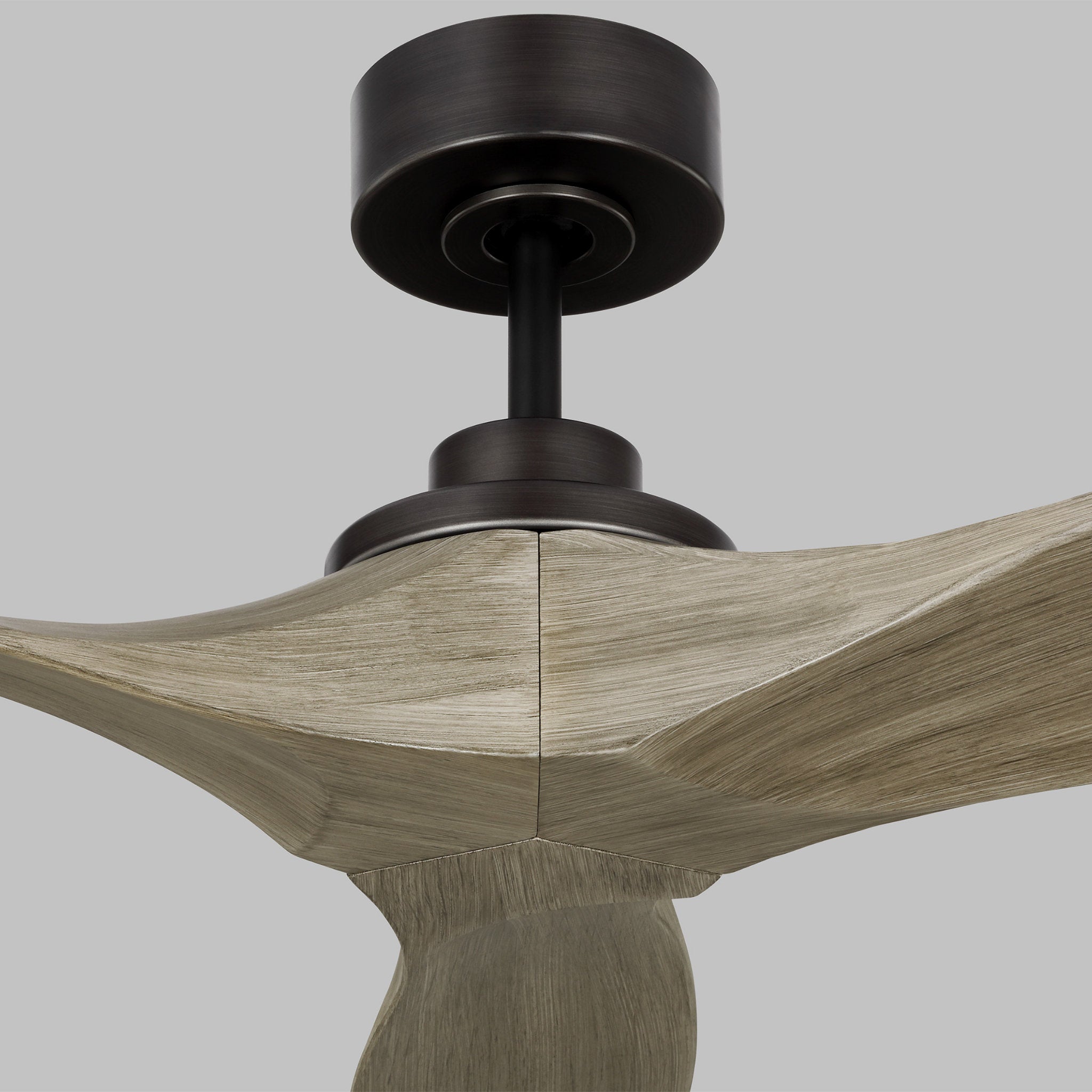 Sean Lavin Collins 60" Ceiling Fan in Aged Pewter w/ Light Grey Weathered Oak Blade D:60'' H:12 1/2''