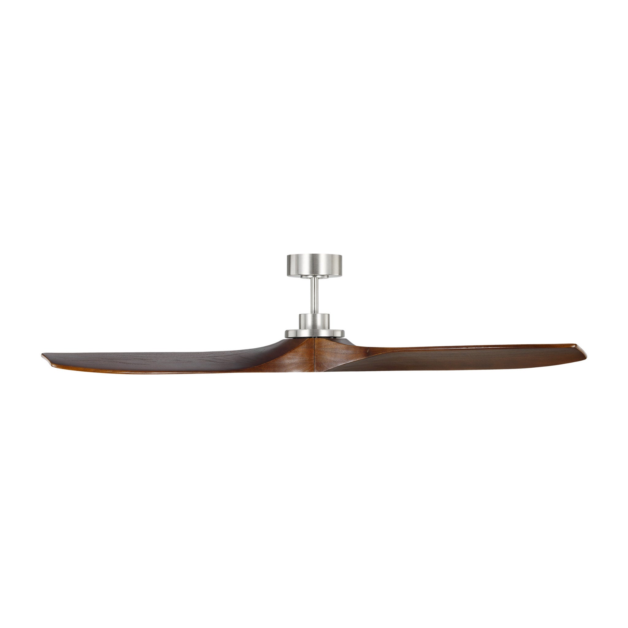Sean Lavin Collins 60" Ceiling Fan in Brushed Steel w/ Dark Walnut Blade D:60'' H:12 1/2''
